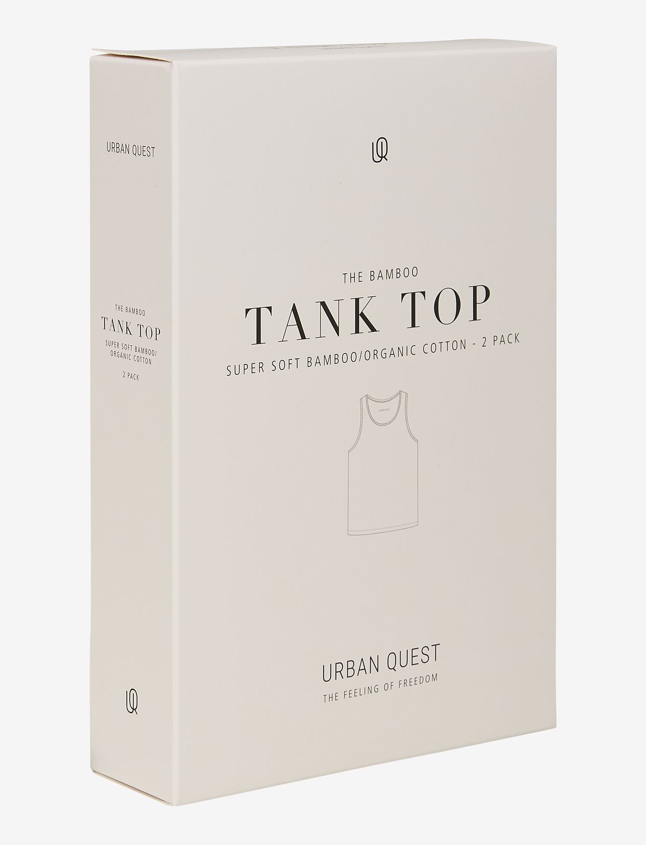 URBAN QUEST - URBAN QUEST The Bamboo Mens Tank Top 2-Pack - pyjamaoberteil - white - 5