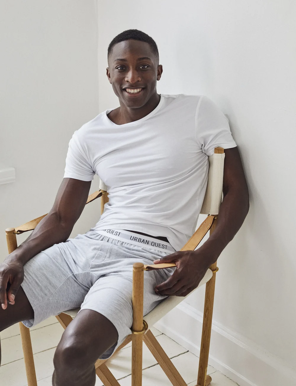 URBAN QUEST - Men Bamboo Sweatshorts - pidžaamapüksid - light grey melange - 2