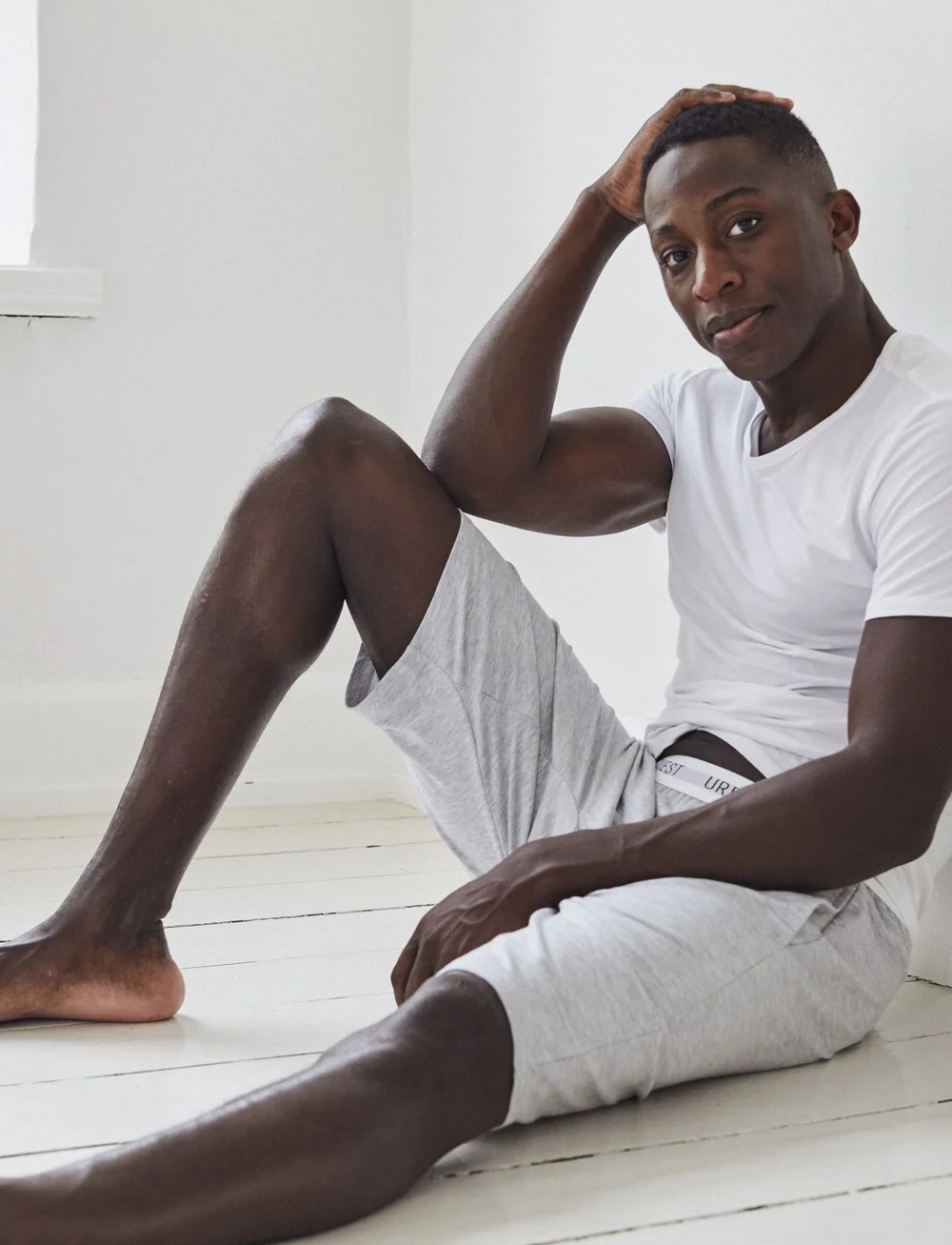 URBAN QUEST - Men Bamboo Sweatshorts - pidžaamapüksid - light grey melange - 3