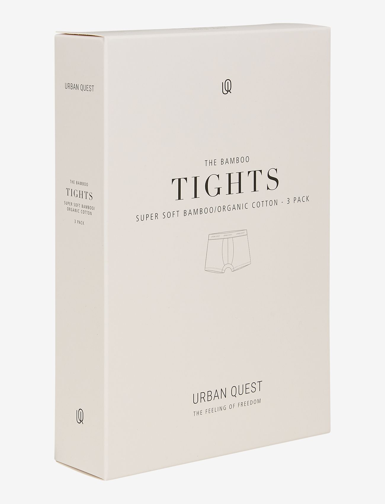 URBAN QUEST - 3-Pack Men Bamboo Tights - multipack kalsonger - 1xblack/1xnavy/1xgrey - 5