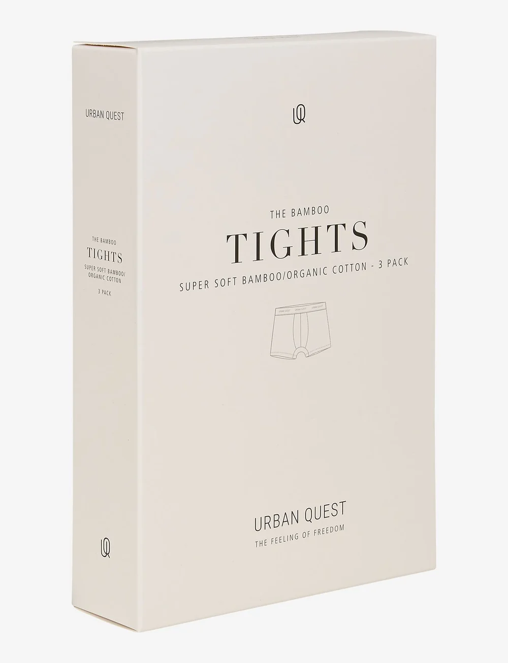 URBAN QUEST - 3-Pack Men Bamboo Tights - multipack kalsonger - 1xblack/1xnavy/1xgrey - 5