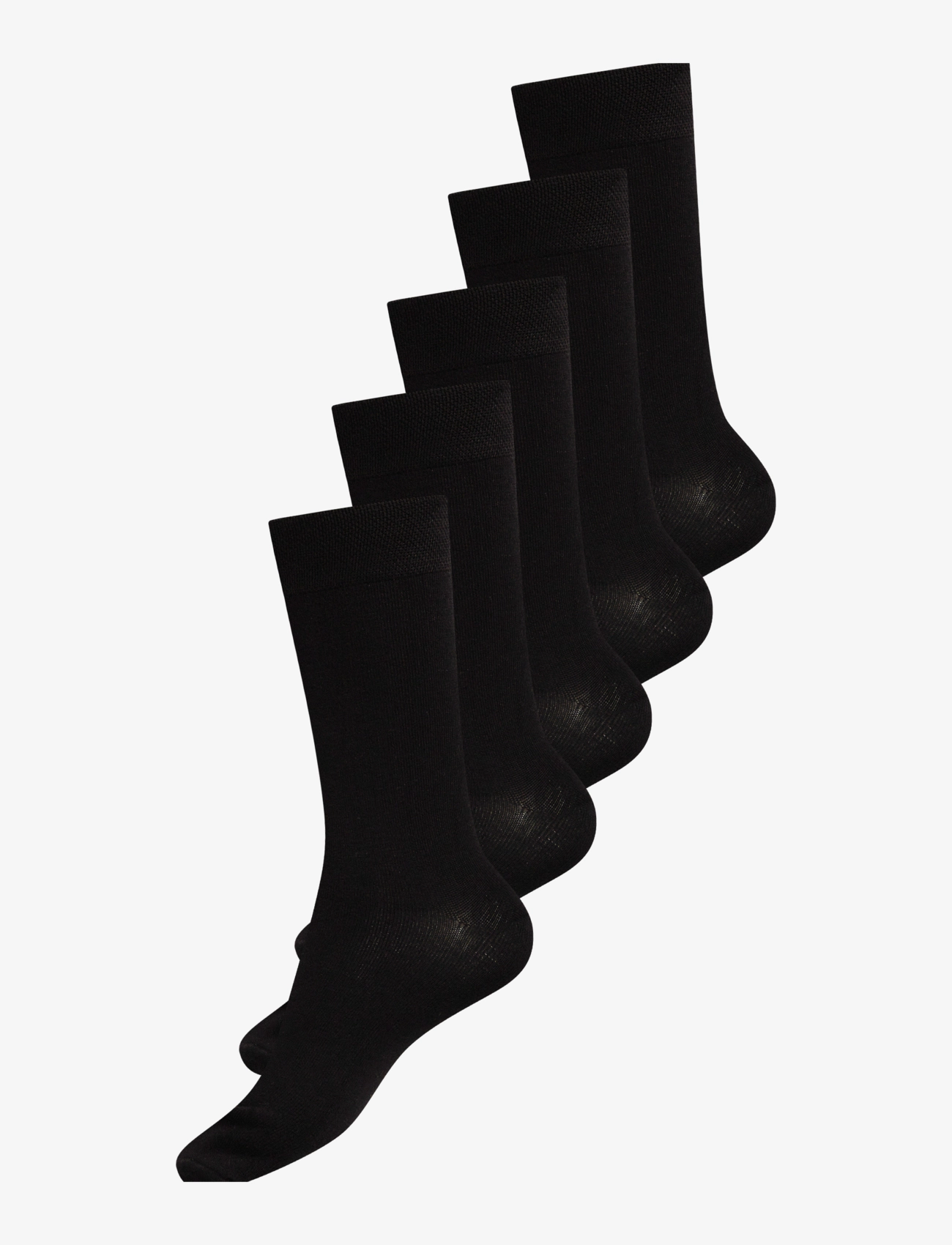 URBAN QUEST 5-Pack Men Bamboo Basic Socks - Kollektionen - BLACK / black