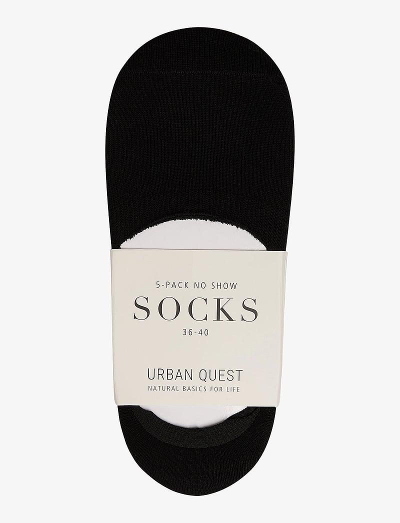 URBAN QUEST - THE BAMBOO WOMEN NO SHOW SOCKS 5-PACK - sneackersocken - black - 1