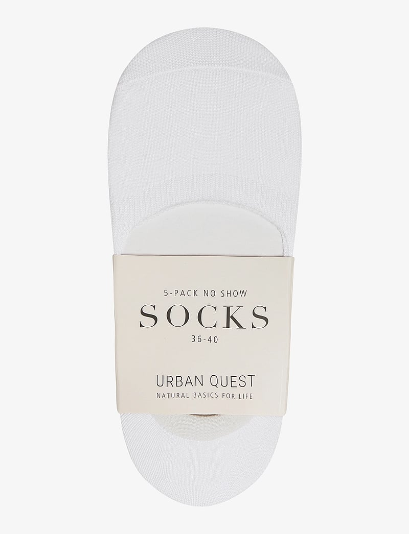 URBAN QUEST - THE BAMBOO WOMEN NO SHOW SOCKS 5-PACK - sneackersocken - white - 1