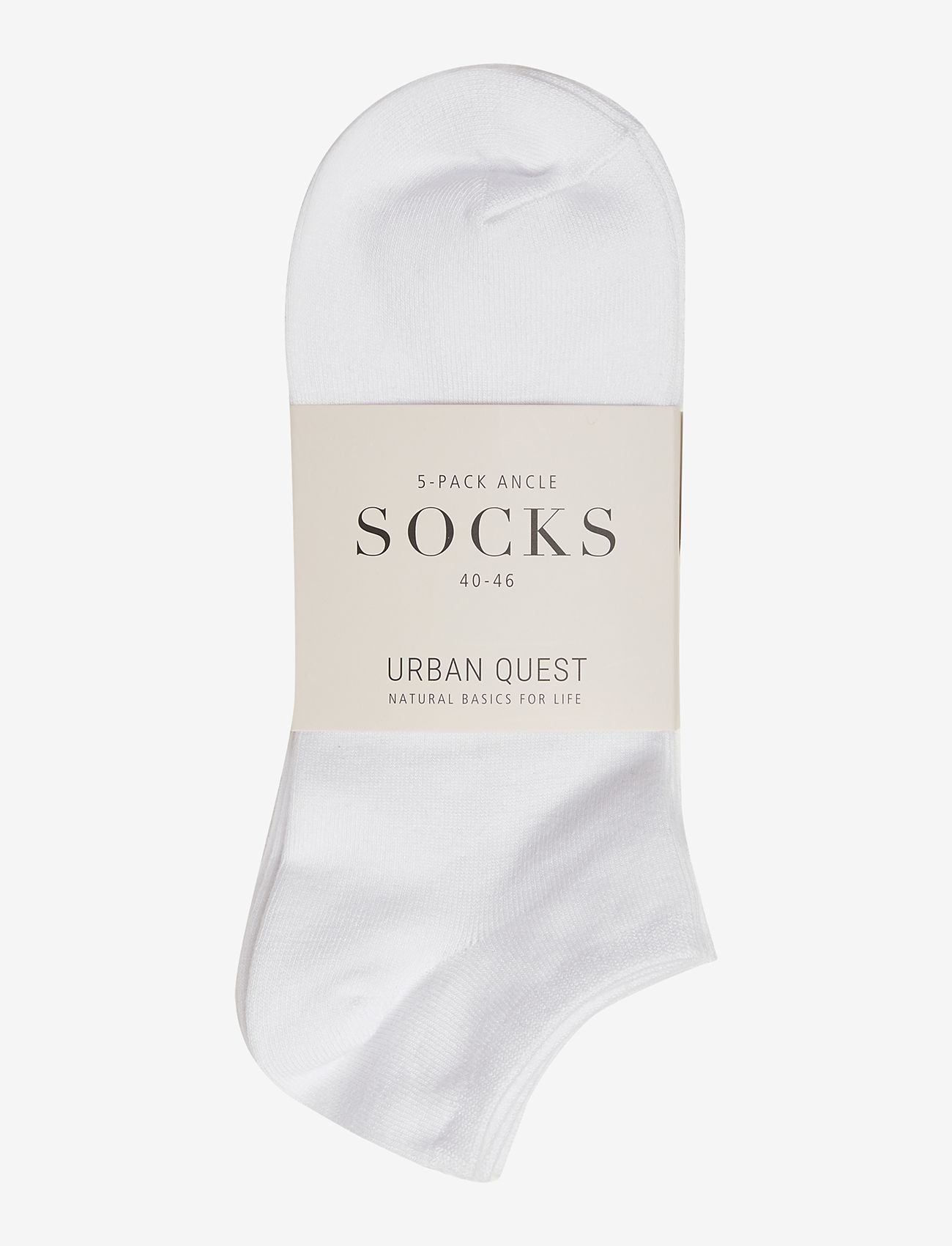 URBAN QUEST - URBAN QUEST The Bamboo Mens 5-Pack Footie - die niedrigsten preise - white - 1