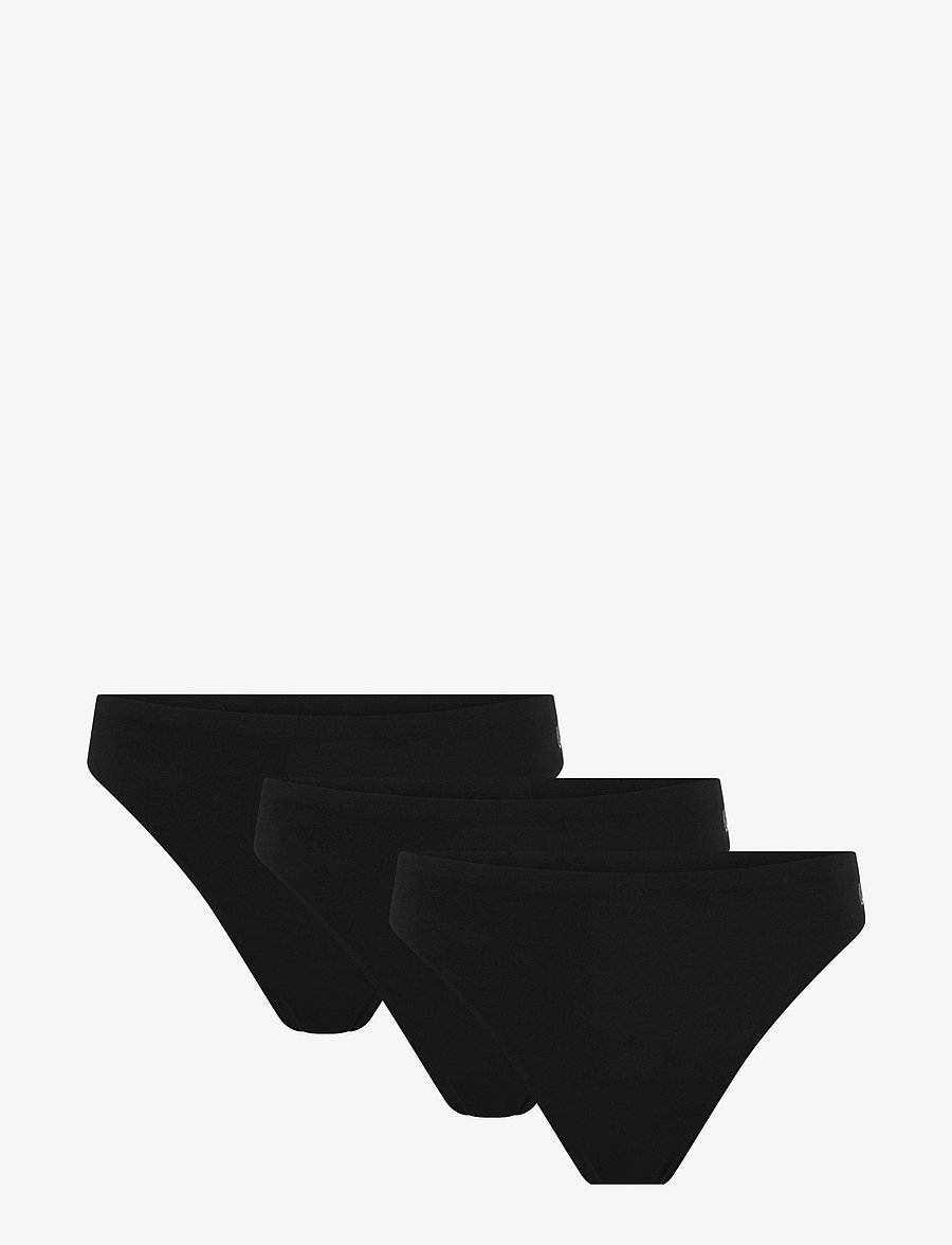 URBAN QUEST - 3-Pack Women Bamboo String Brief - stringtrosor - black - 1
