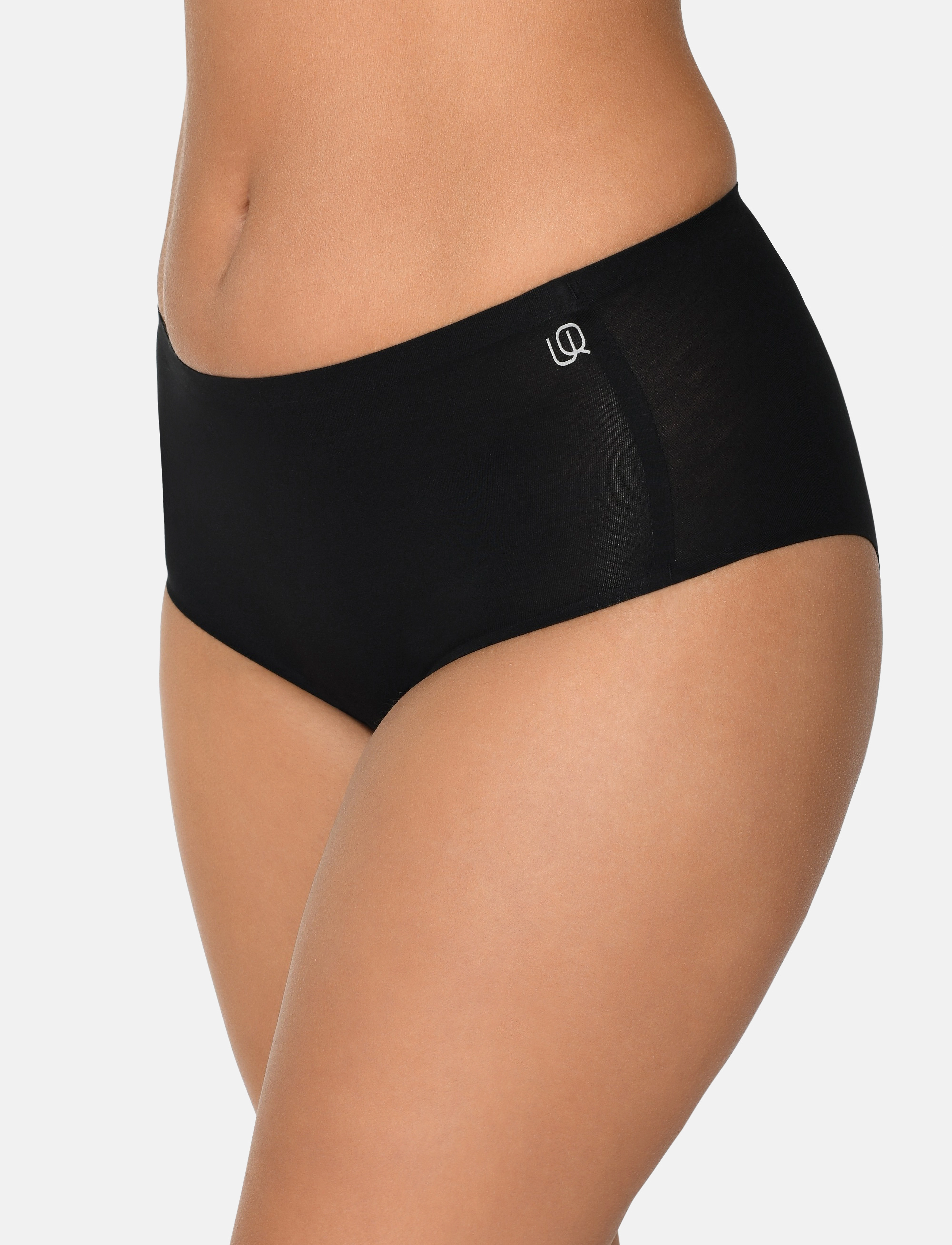 URBAN QUEST 3-Pack Women Bamboo Maxi Brief, L, Black, Trusser > Trusser, Dame