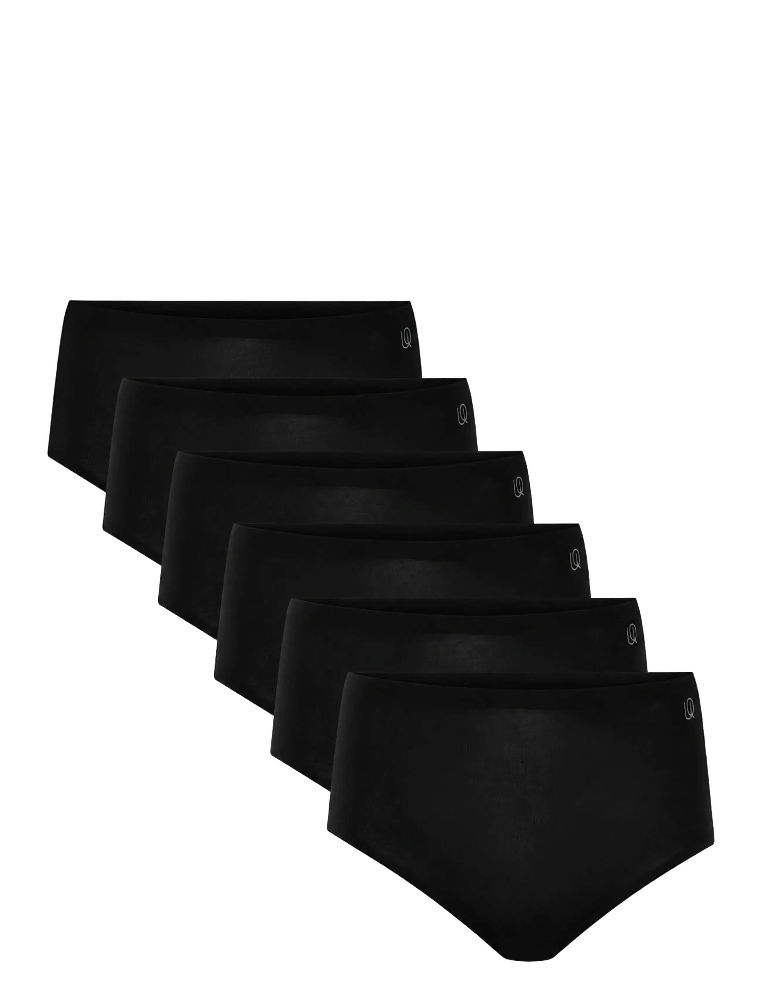 URBAN QUEST 6-Pack Women Bamboo Maxi Brief - Undertøy - BLACK / black