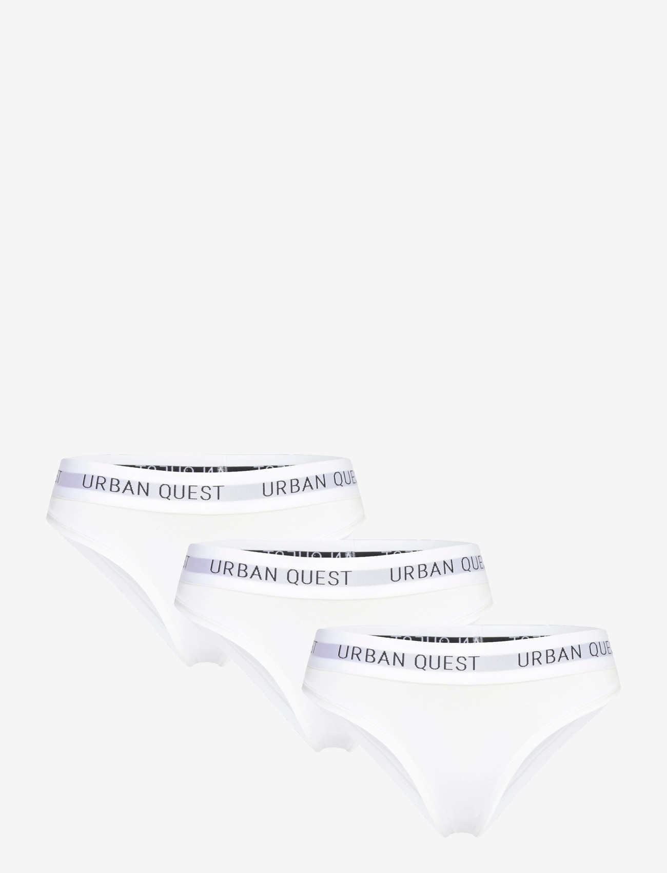 URBAN QUEST - 3-Pack Women Bamboo Bikini Brief - slips - white - 0