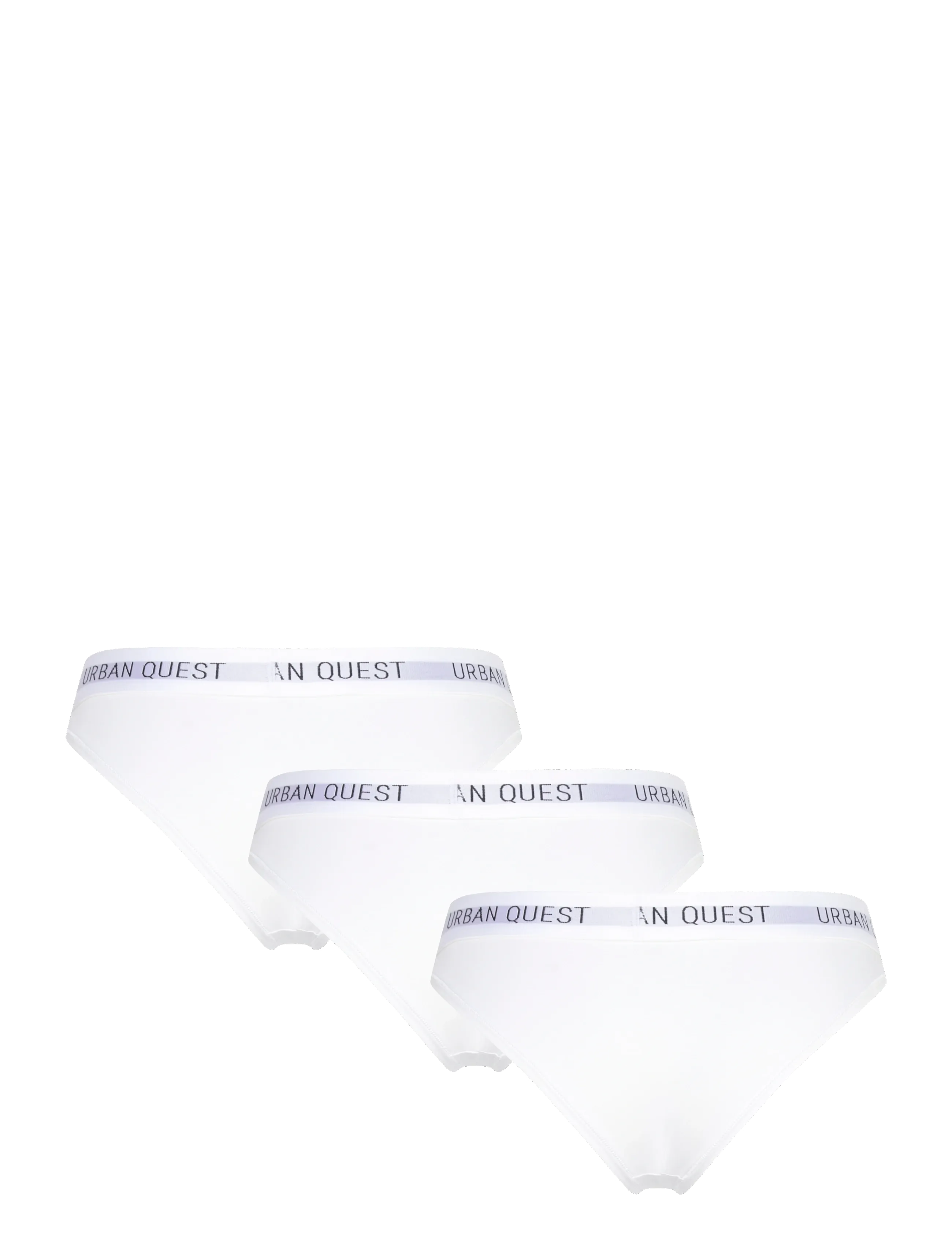 URBAN QUEST - 3-Pack Women Bamboo Bikini Brief - laveste priser - white - 1