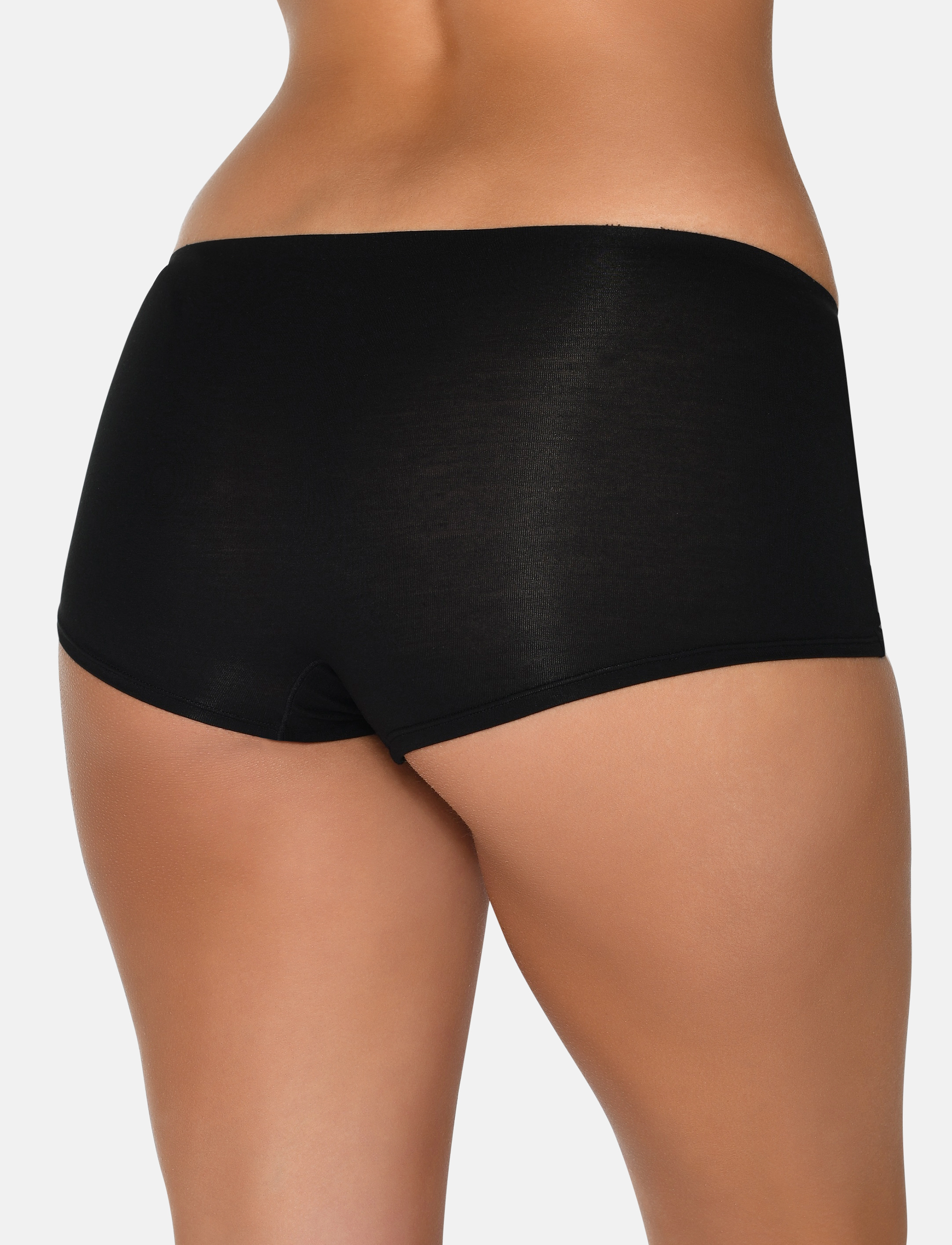 URBAN QUEST - 3-Pack Women Bamboo Shorts Brief - hipster & boyshorts - black - 2