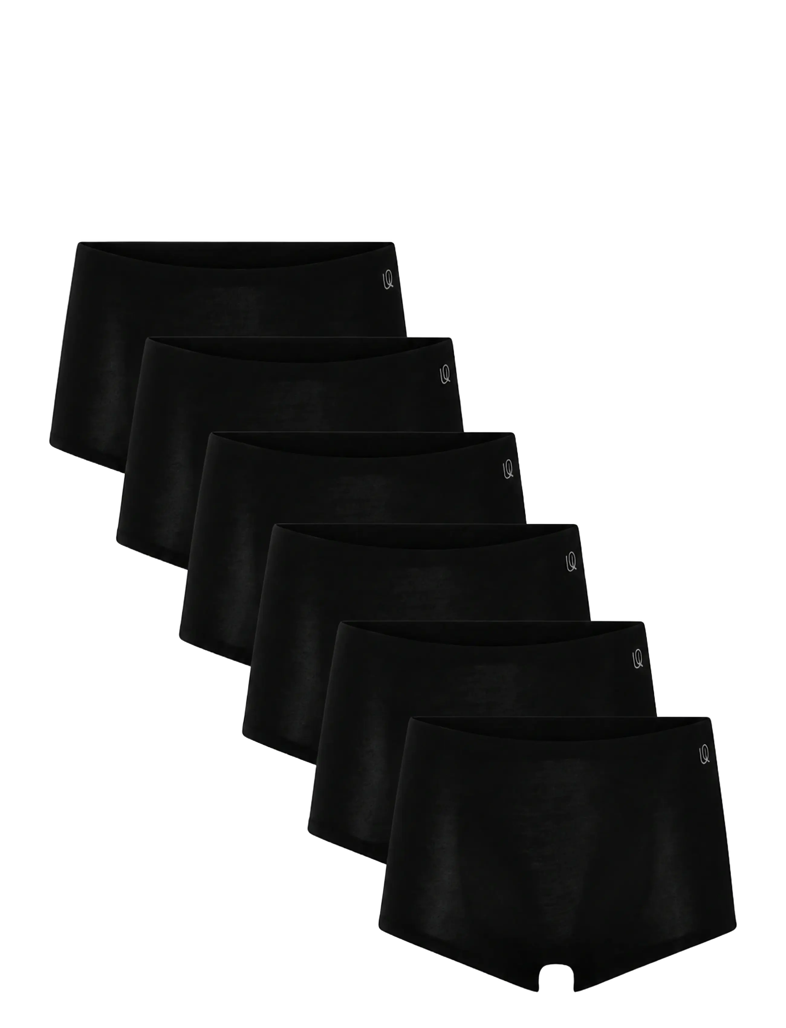 URBAN QUEST 6-Pack Damen Bamboo Shorts Brief Schwarz - M - Damen