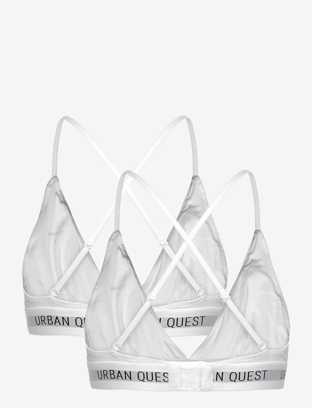 URBAN QUEST - 2-Pack Women Bamboo Triangle Bra - rinnahoidja - white - 3