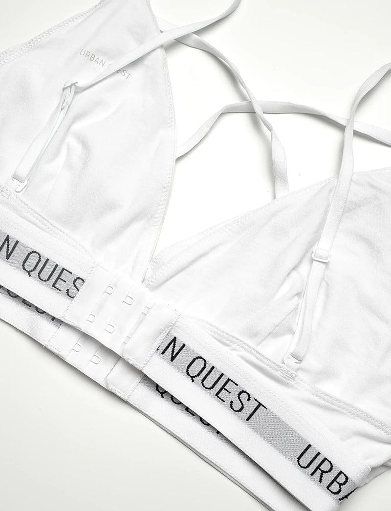 URBAN QUEST - 2-Pack Women Bamboo Triangle Bra - bralette - white - 2