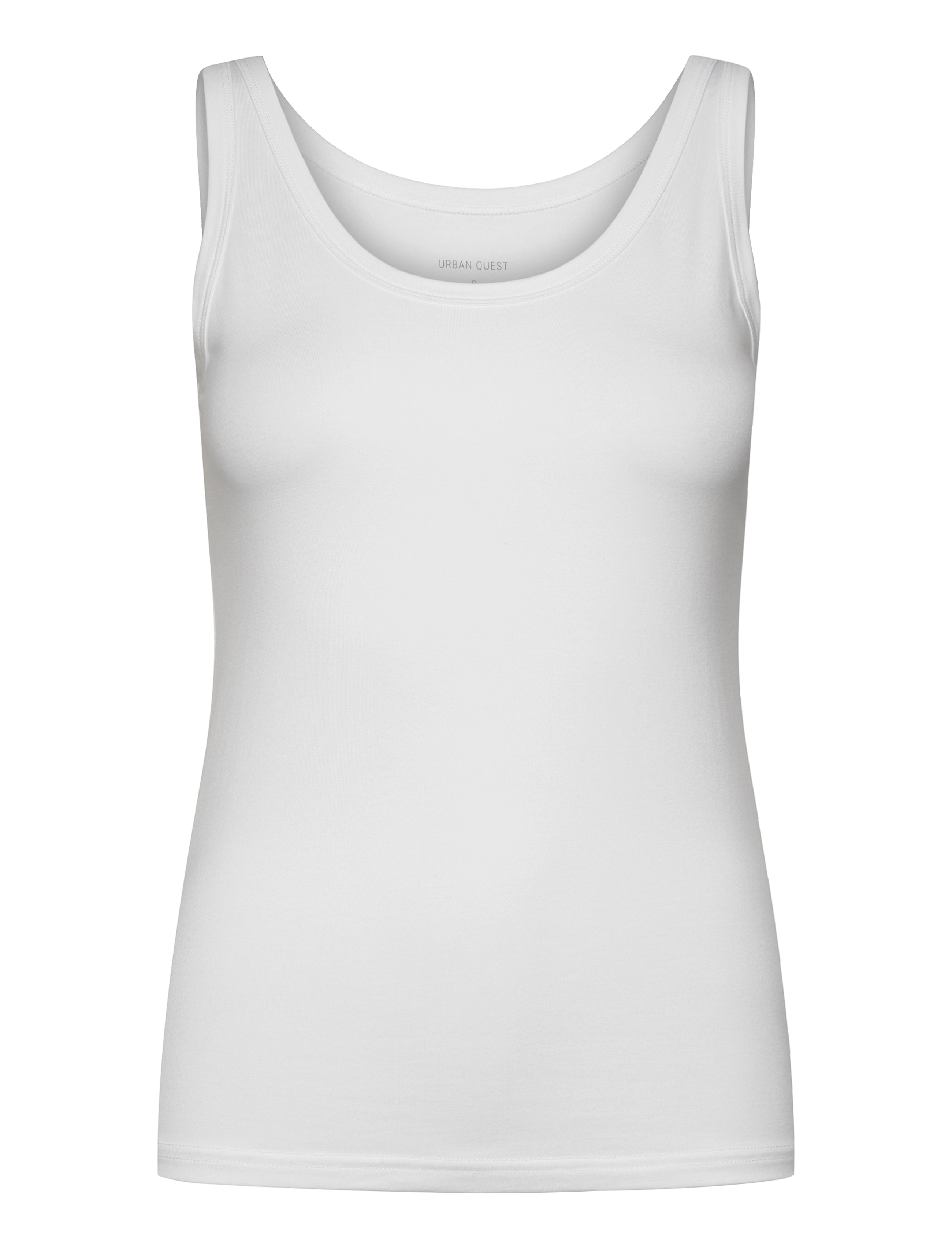 URBAN QUEST Damen Bamboo Tank Oberteil Weiß - XS - Damen
