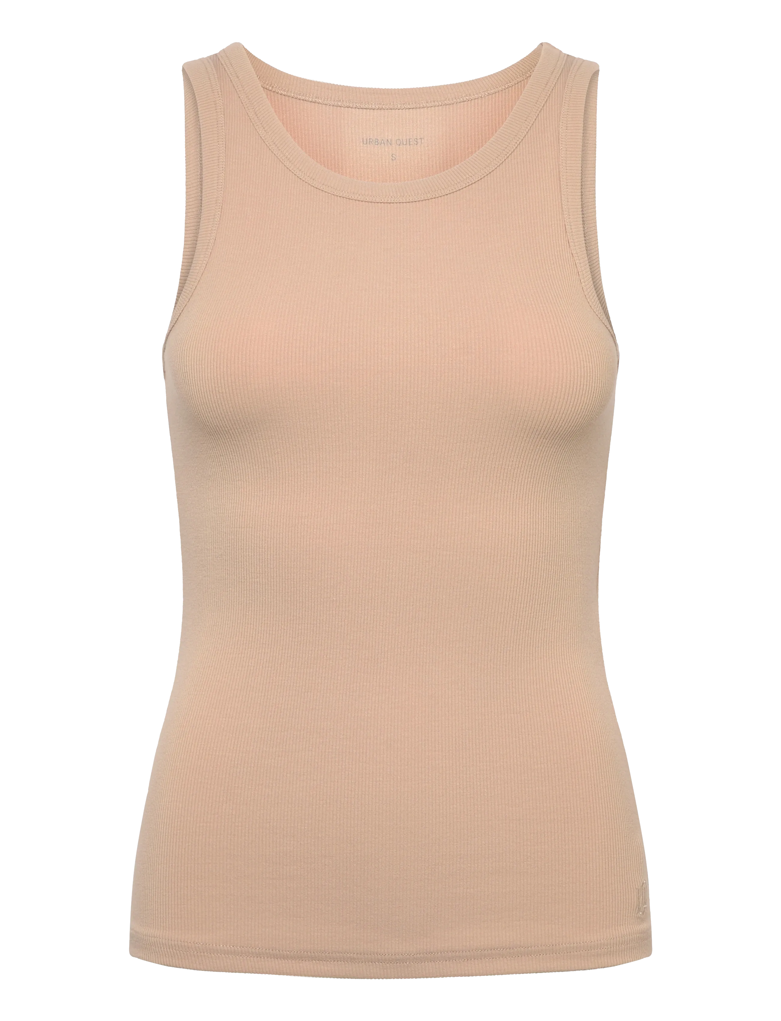 URBAN QUEST Women Bamboo Tank Top Rib - URBAN QUEST - MOONLIGHT / beige