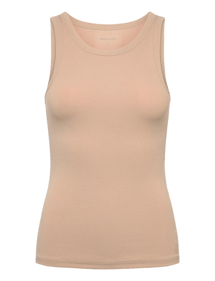 URBAN QUEST - Women Bamboo Tank Top Rib - linnen - moonlight - 1