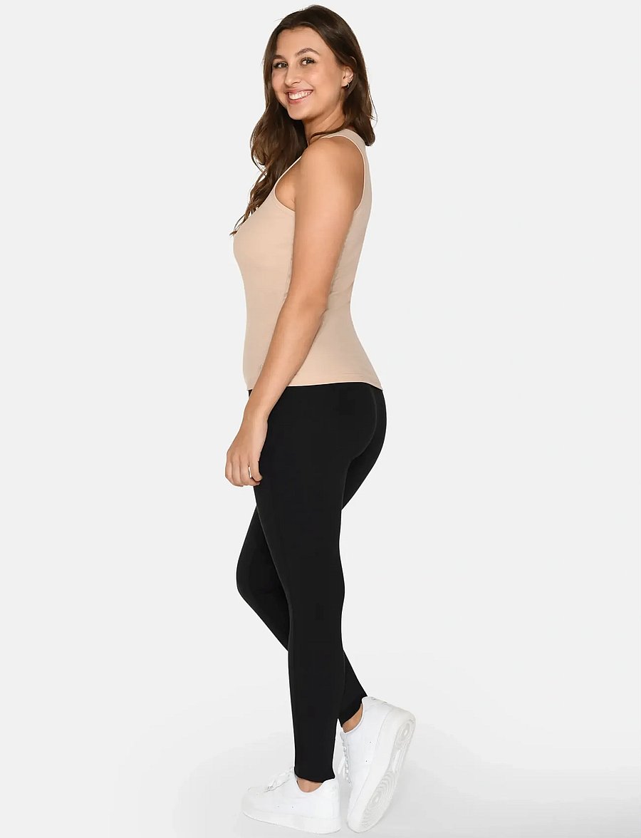 URBAN QUEST - Women Bamboo Tank Top Rib - linnen - moonlight - 3