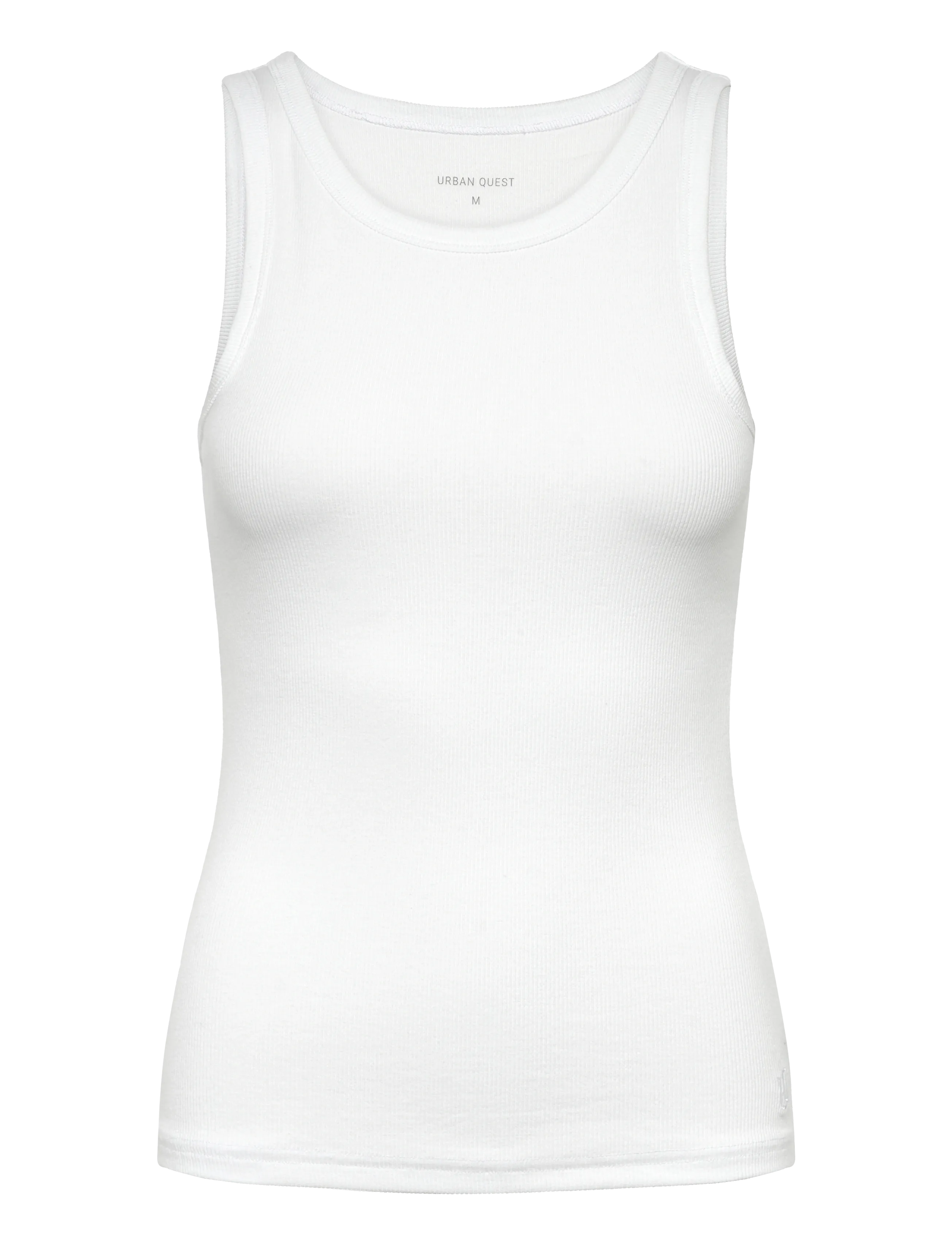 URBAN QUEST Women Bamboo Tank Top Rib - URBAN QUEST - WHITE / white