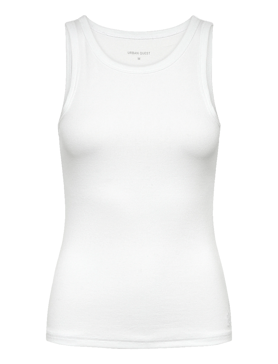 URBAN QUEST - Women Bamboo Tank Top Rib - tanktops - white - 1