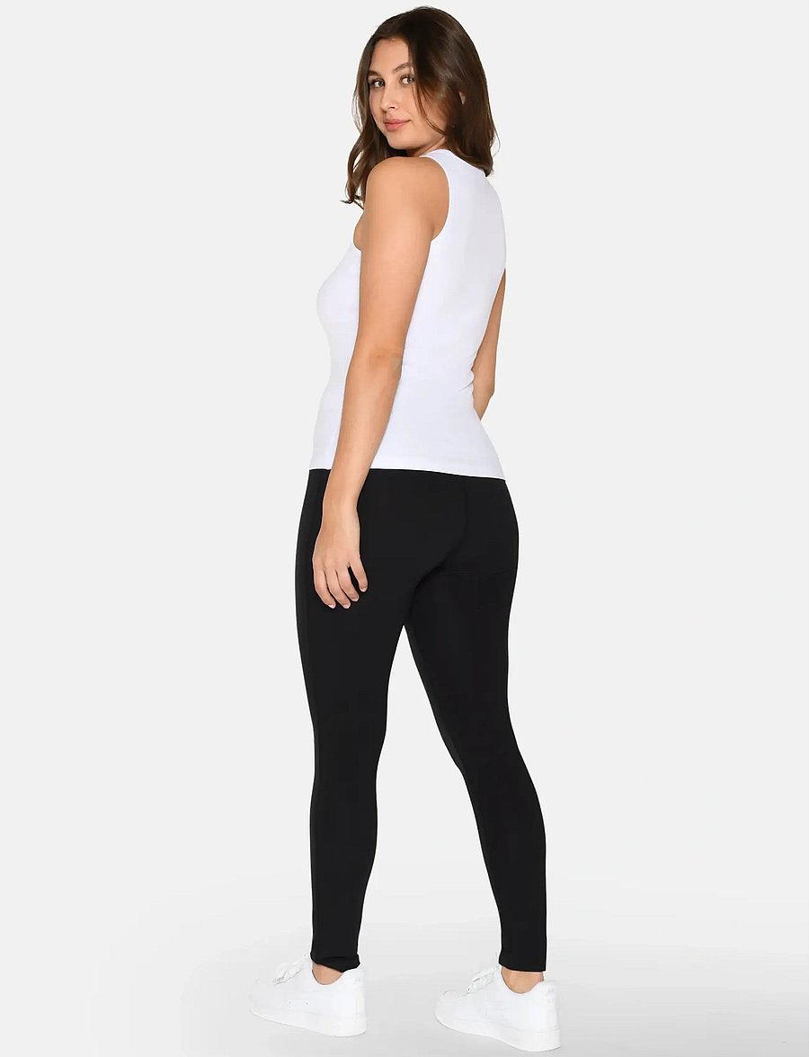 URBAN QUEST - Women Bamboo Tank Top Rib - tanktops - white - 3