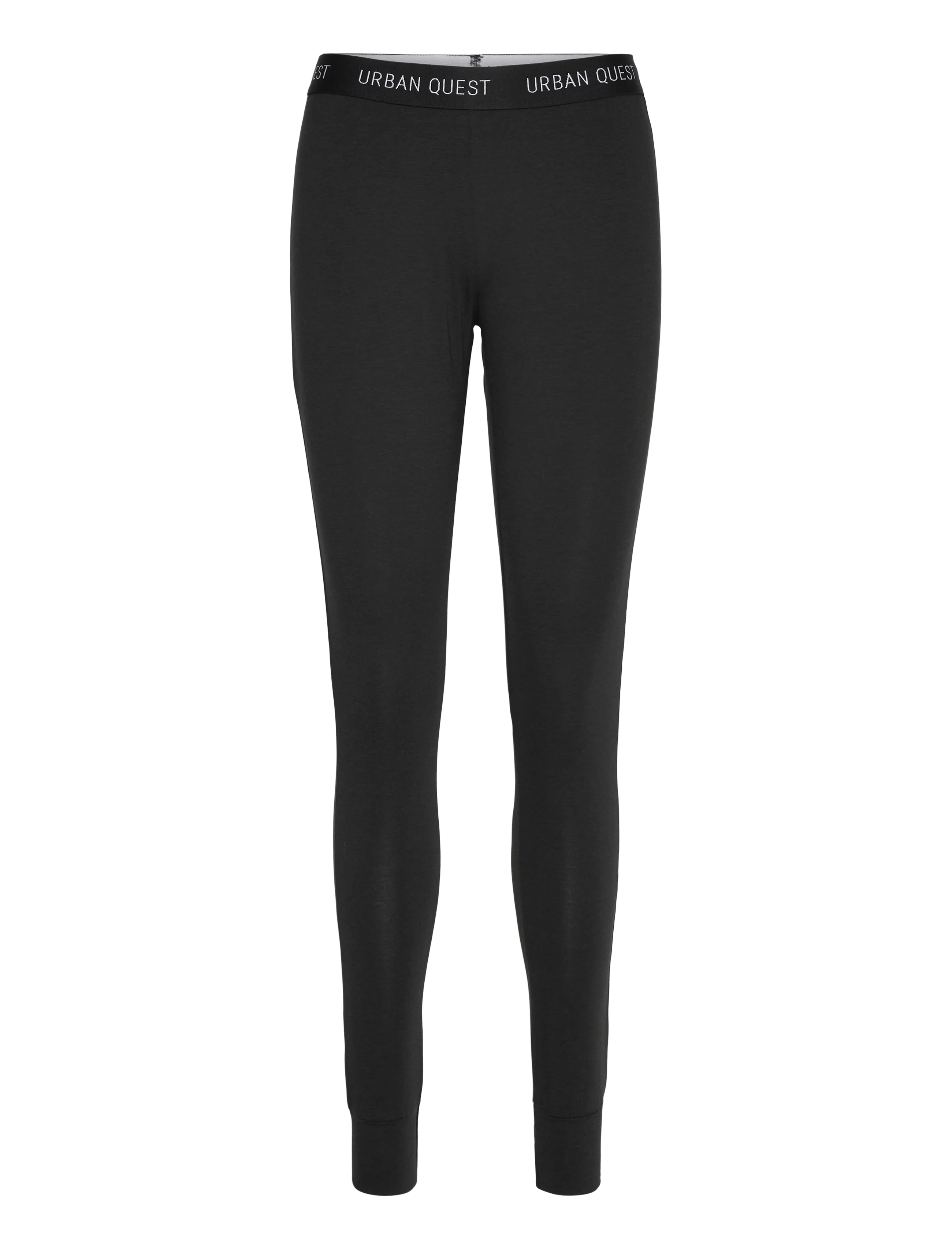 URBAN QUEST Damen Bamboo Sweat Leggings Schwarz - M - Damen