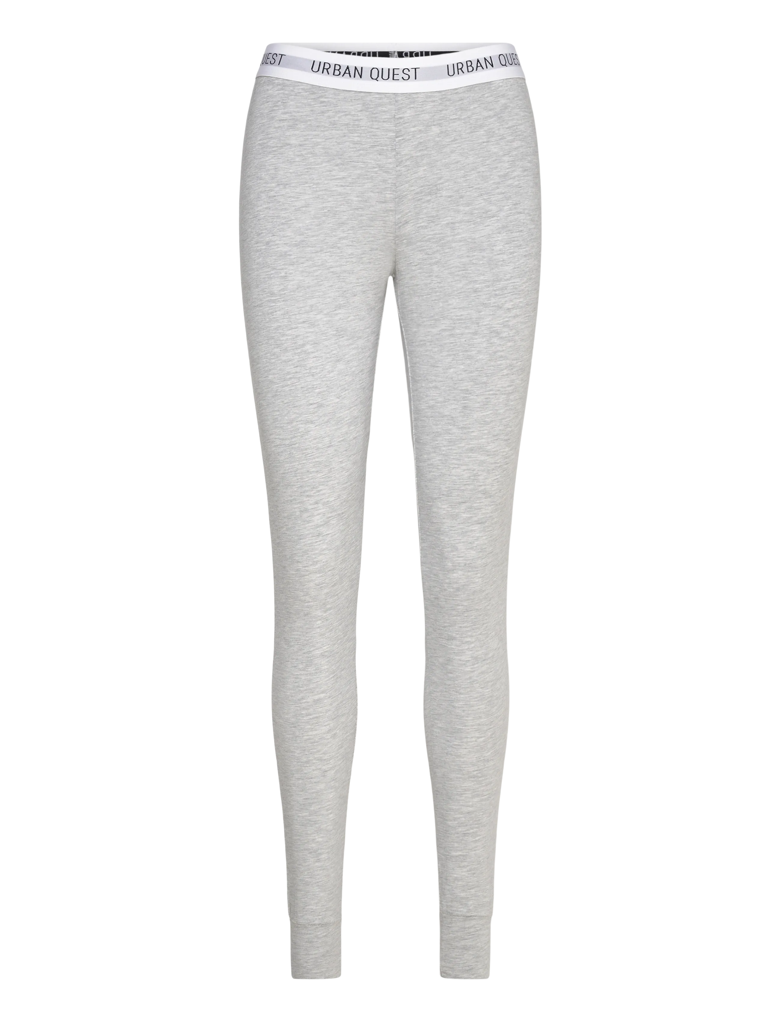 URBAN QUEST Women Bamboo Sweat Leggings - URBAN QUEST - LIGHT GREY MELANGE / grey