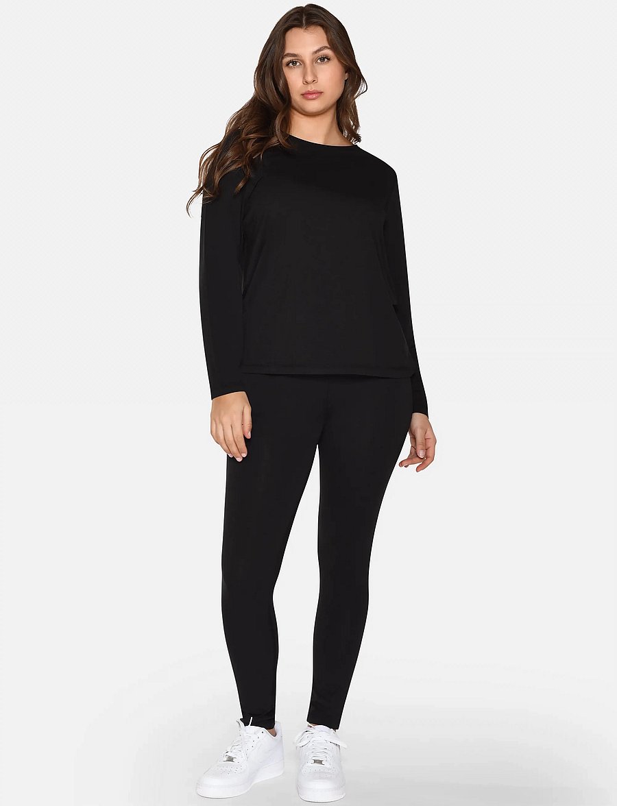 URBAN QUEST - Women Bamboo Long Leggings - leggings - black - 0
