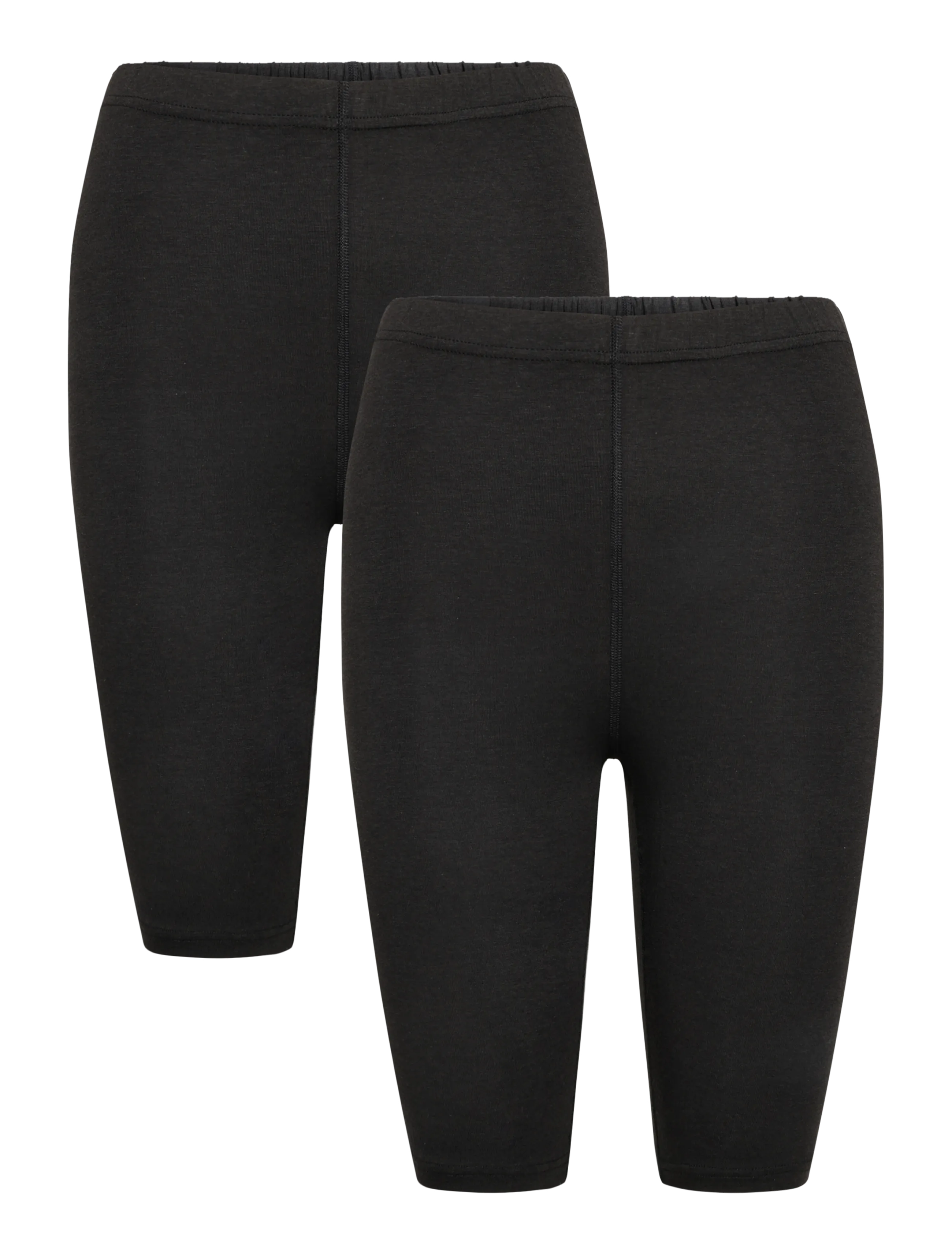 URBAN QUEST 2-Pack Women Bamboo Short Leggings - Lühikesed püksid - BLACK / black