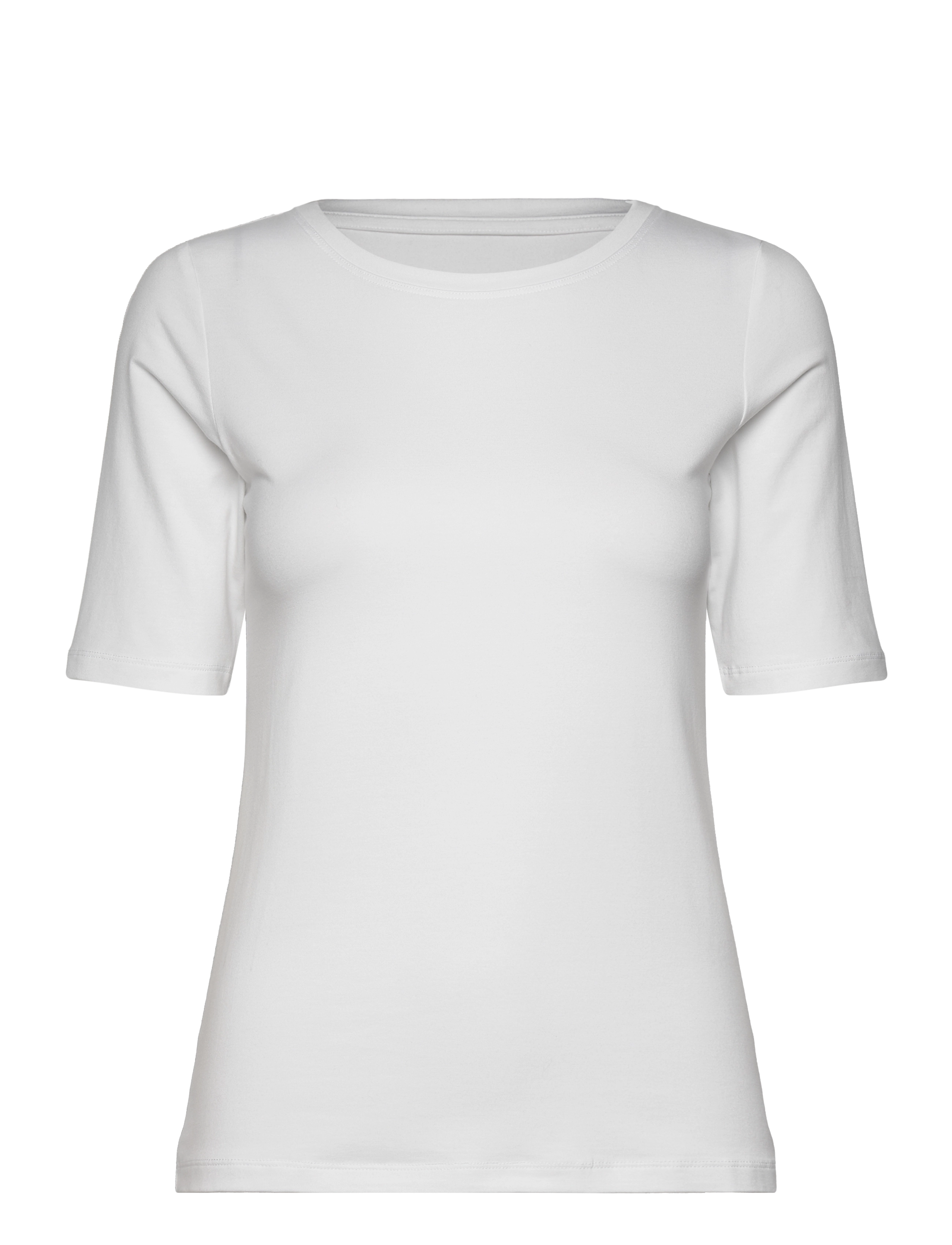 URBAN QUEST Women Bamboo S/S T-shirt Slim Fit - Loungewear - WHITE / white