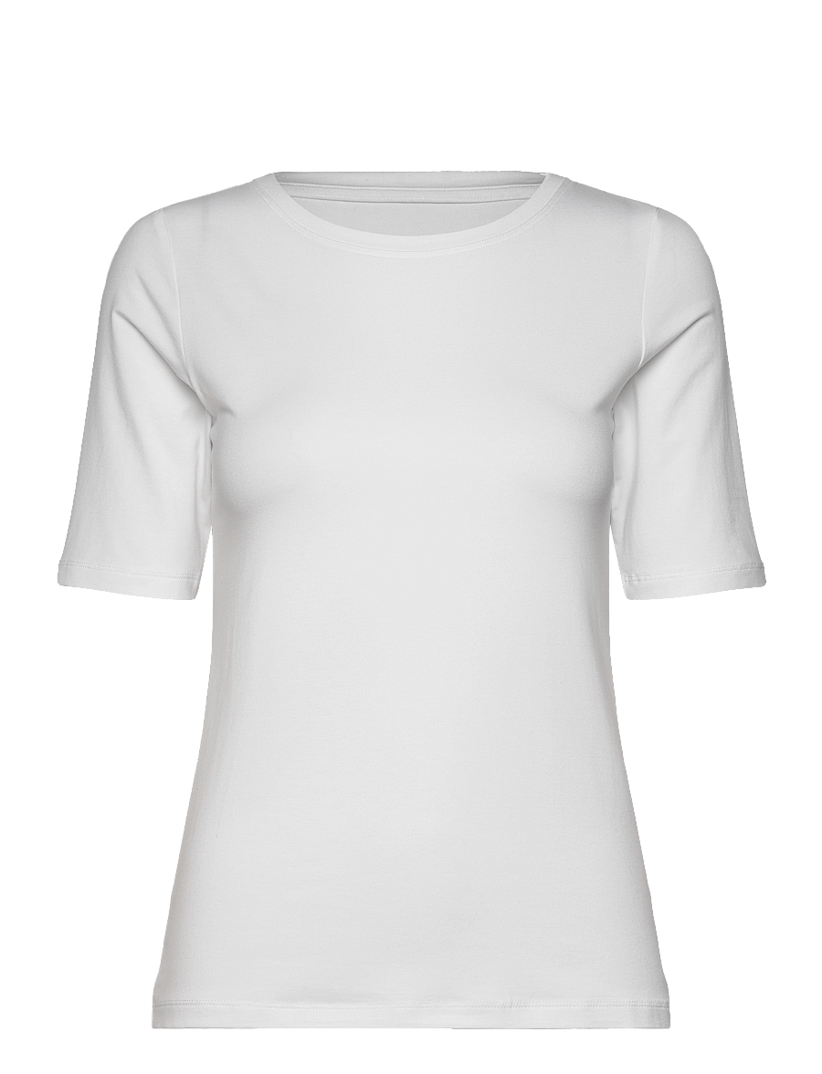 URBAN QUEST - Women Bamboo S/S T-shirt Slim Fit - overdele - white - 1