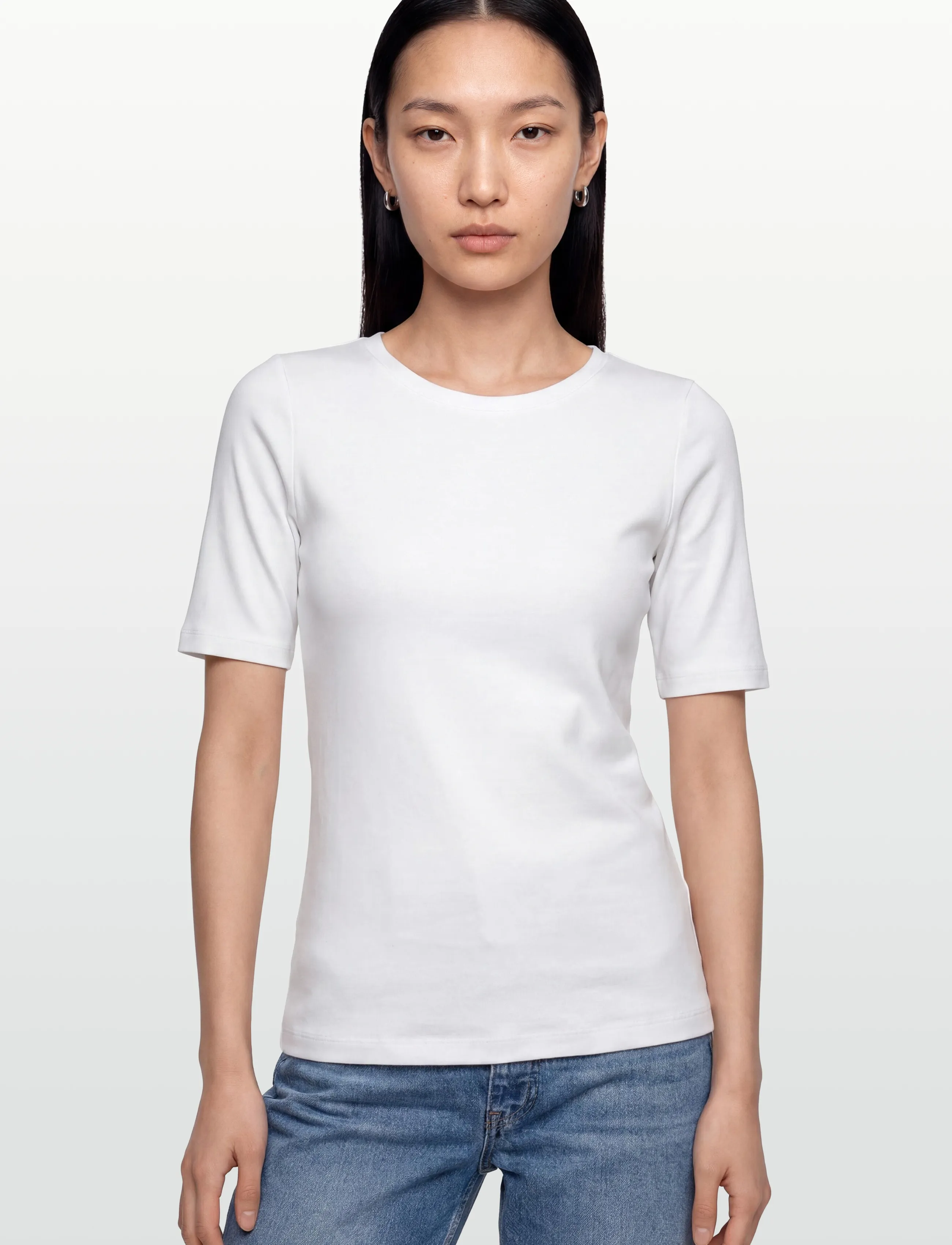 URBAN QUEST - Women Bamboo S/S T-shirt Slim Fit - overdele - white - 3