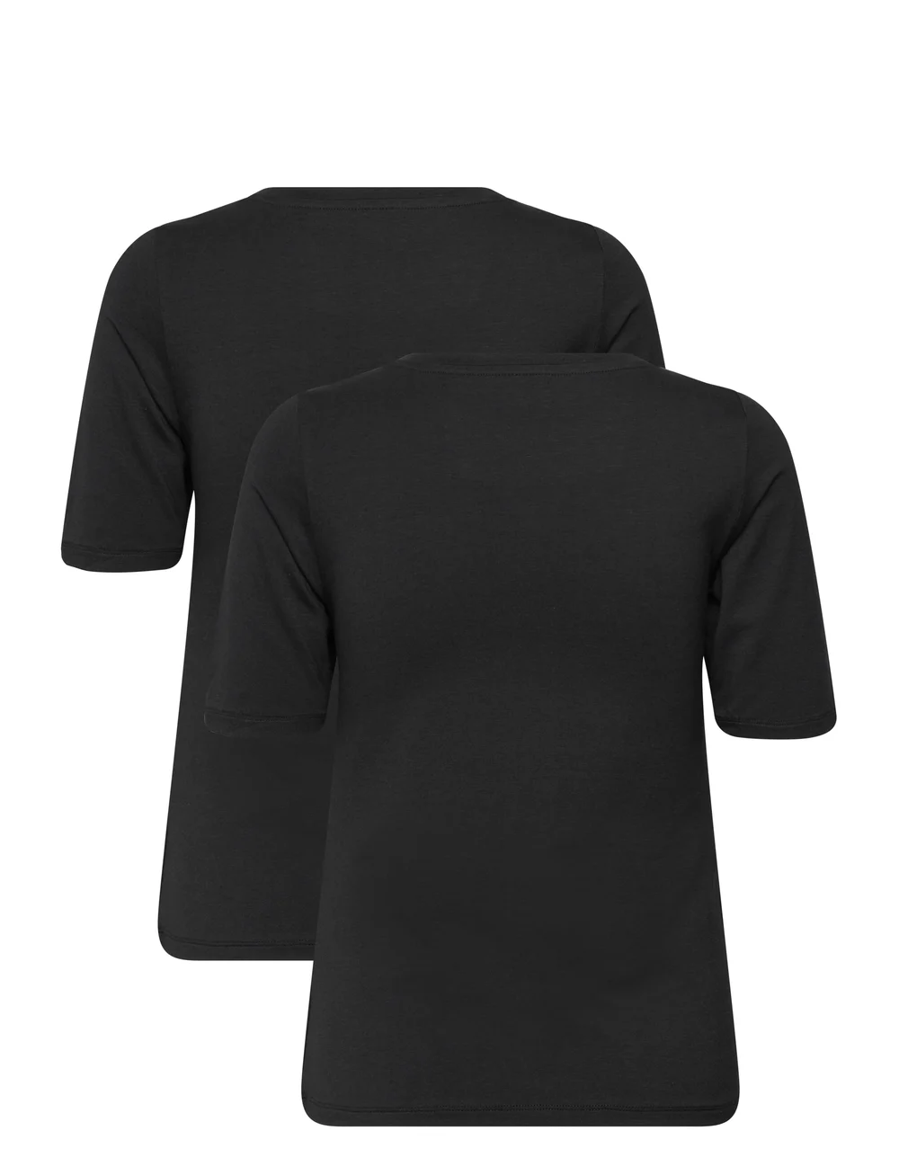 URBAN QUEST - 2-Pack Women Bamboo Shortsleeved T-shirt Slim Fit - t-shirts - black - 3