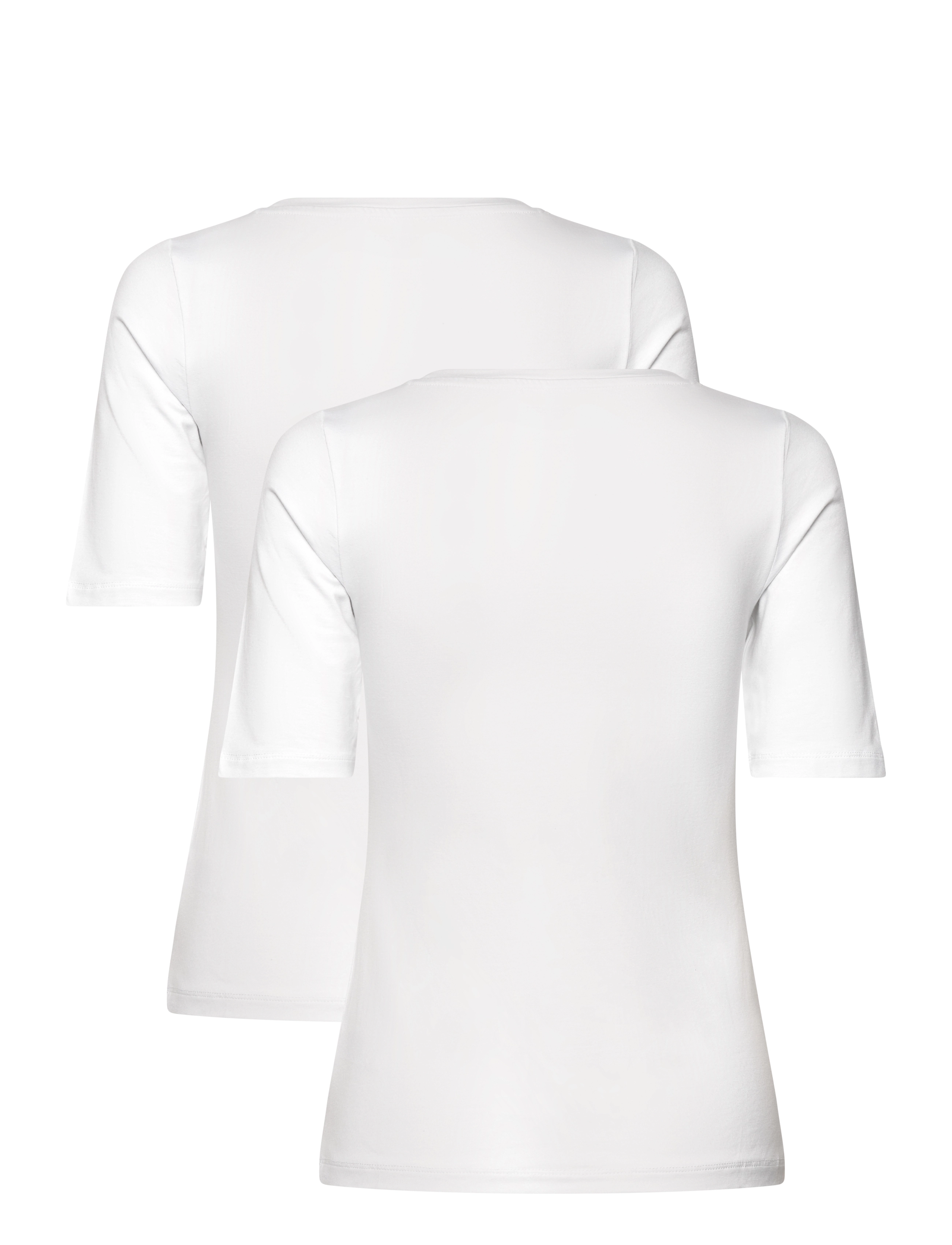 URBAN QUEST - 2-Pack Women Bamboo Shortsleeved T-shirt Slim Fit - t-shirts - white - 4