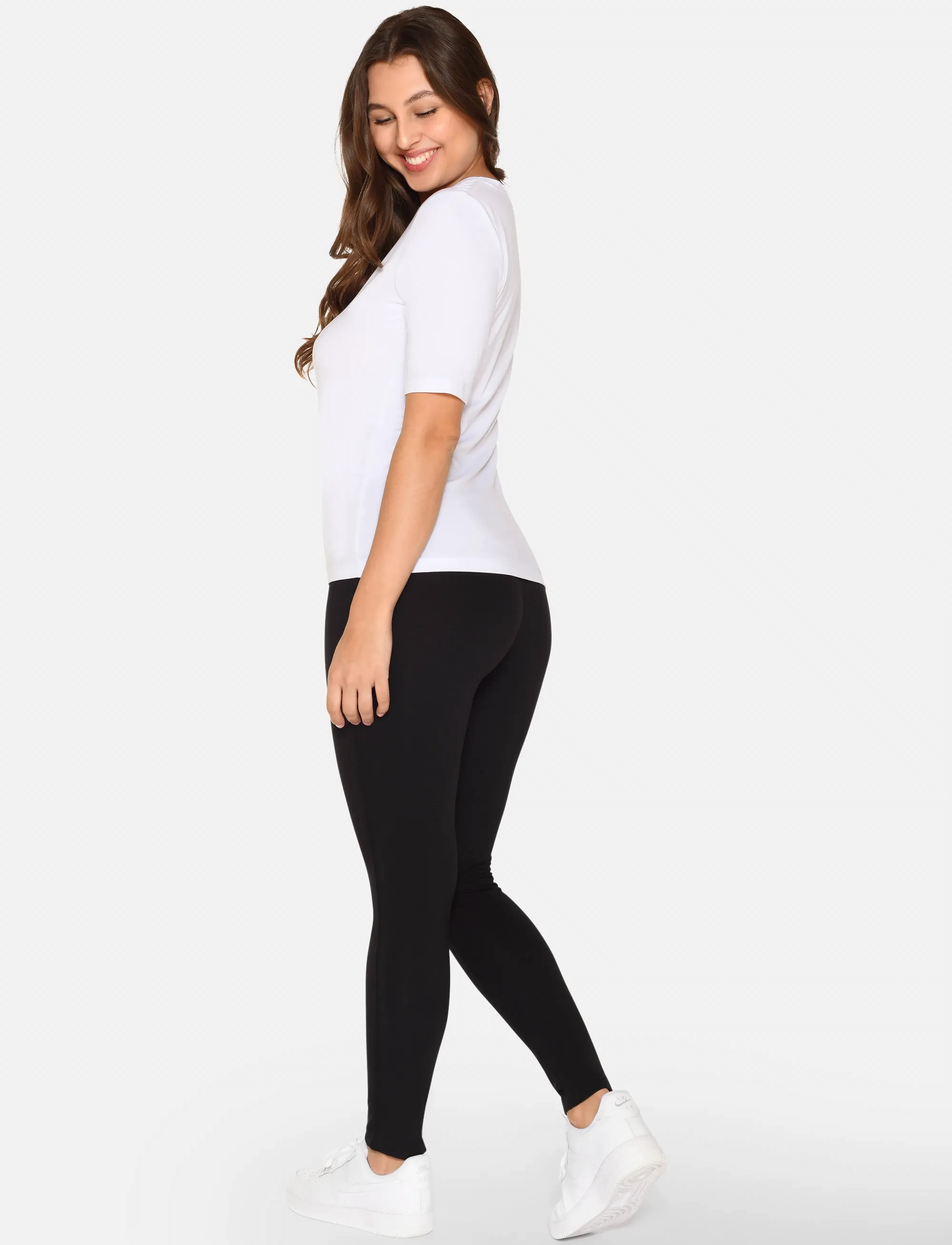 URBAN QUEST - 2-Pack Women Bamboo Shortsleeved T-shirt Slim Fit - t-shirts - white - 2