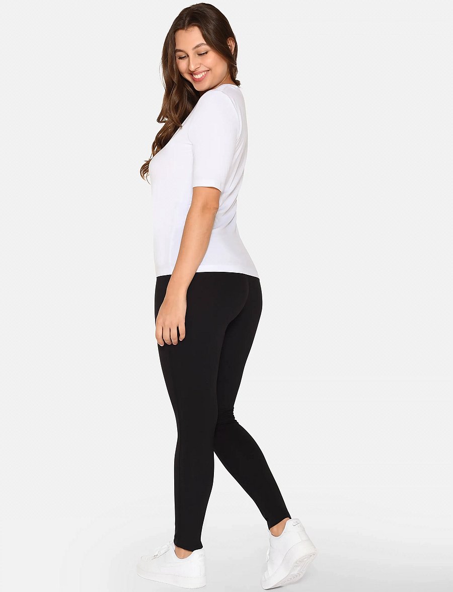 URBAN QUEST - 2-Pack Women Bamboo Shortsleeved T-shirt Slim Fit - t-shirts - white - 2