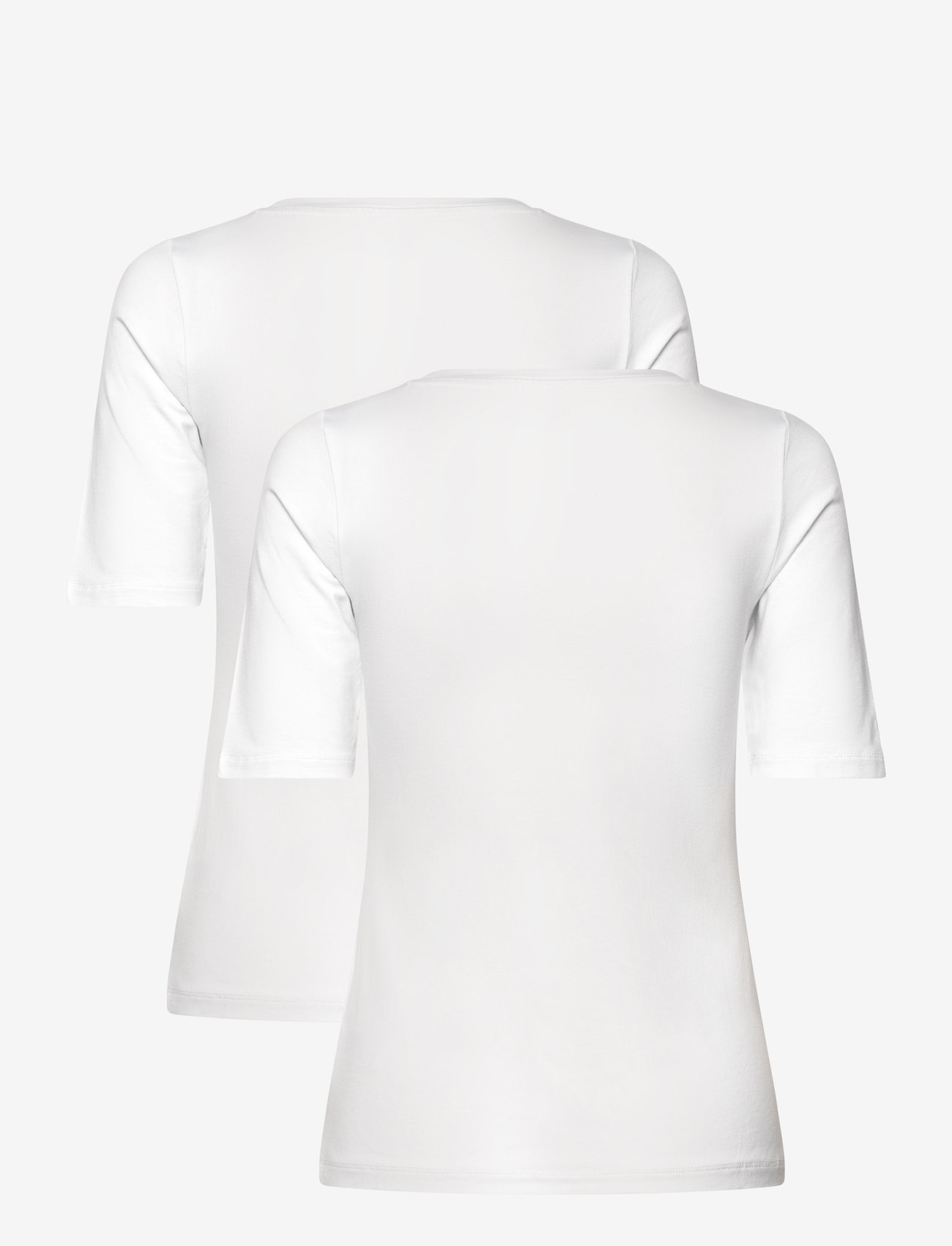 URBAN QUEST - 2-Pack Women Bamboo Shortsleeved T-shirt Slim Fit - t-shirts - white - 4