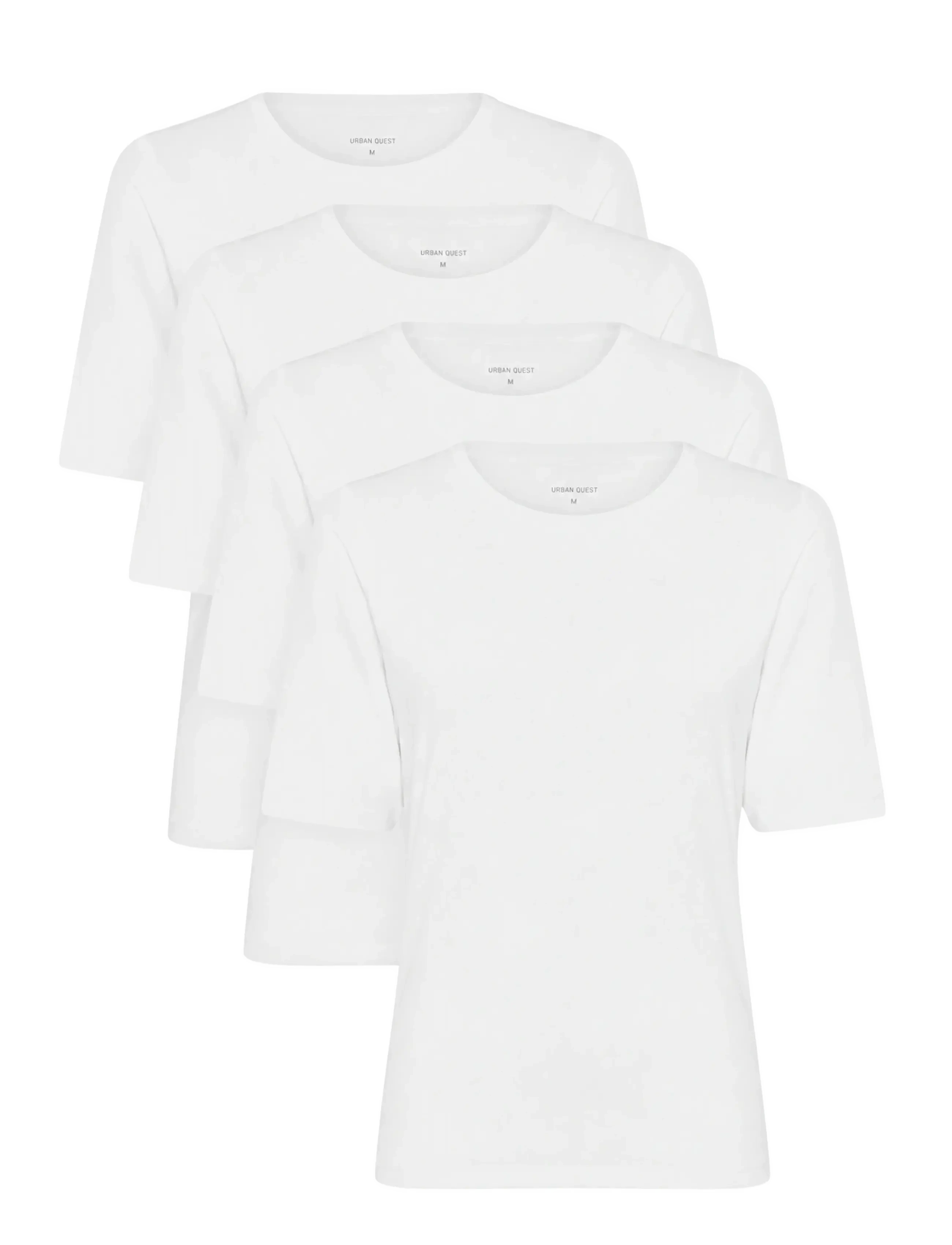 URBAN QUEST 4-Pack Women Bamboo shortsleeved T-shirt Slim Fit - Höstfynd - WHITE / white