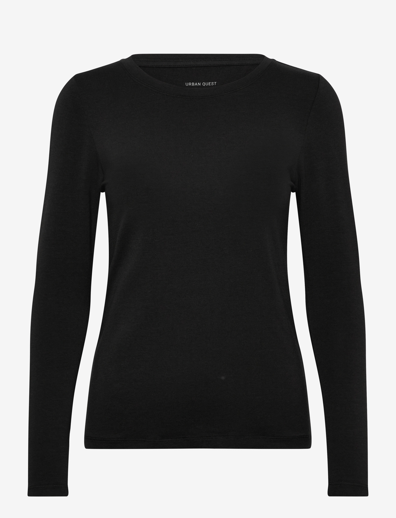 URBAN QUEST - Women Bamboo L/S T-shirt Slim Fit - langærmede toppe - black - 0
