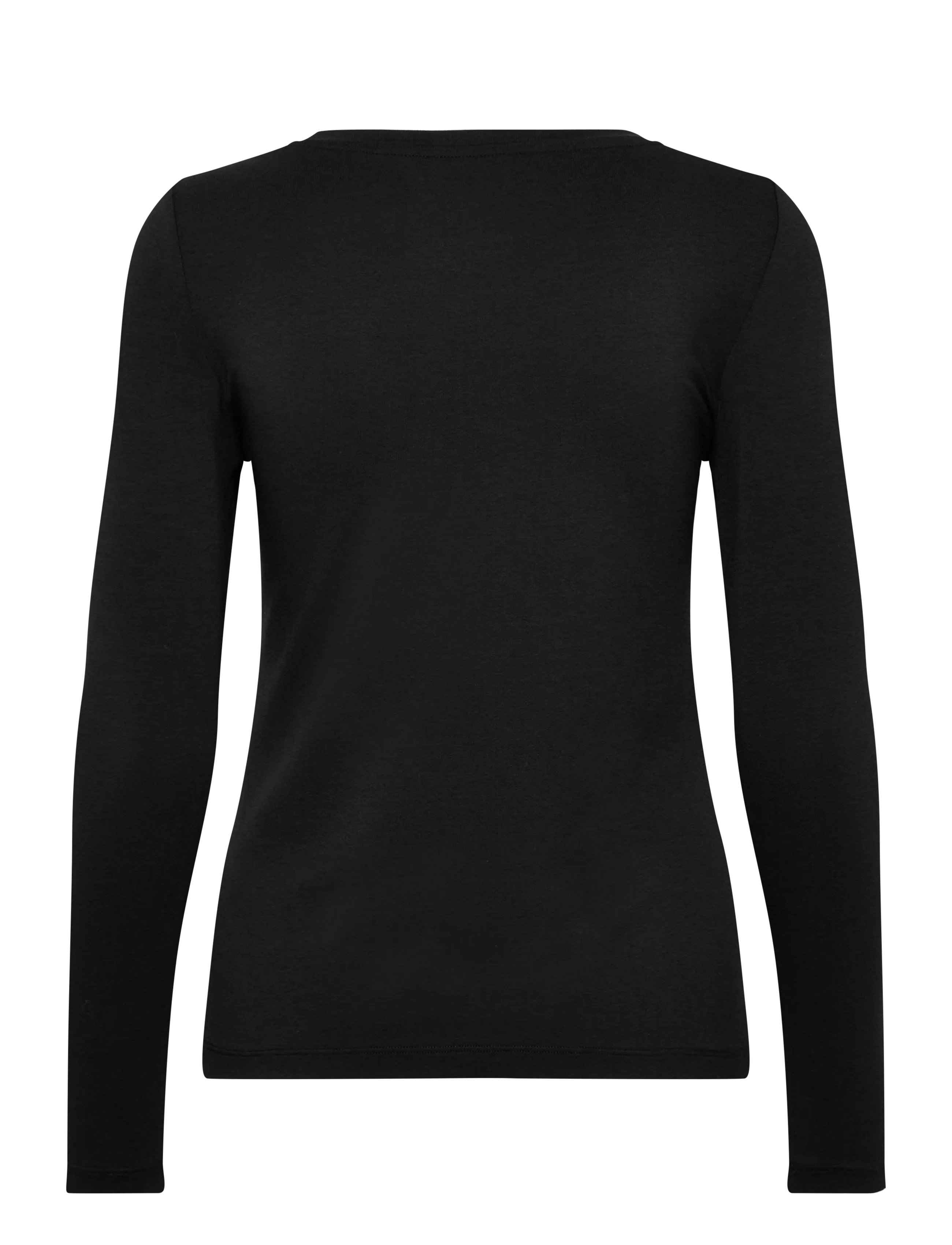 URBAN QUEST - Women Bamboo L/S T-shirt Slim Fit - langærmede toppe - black - 2