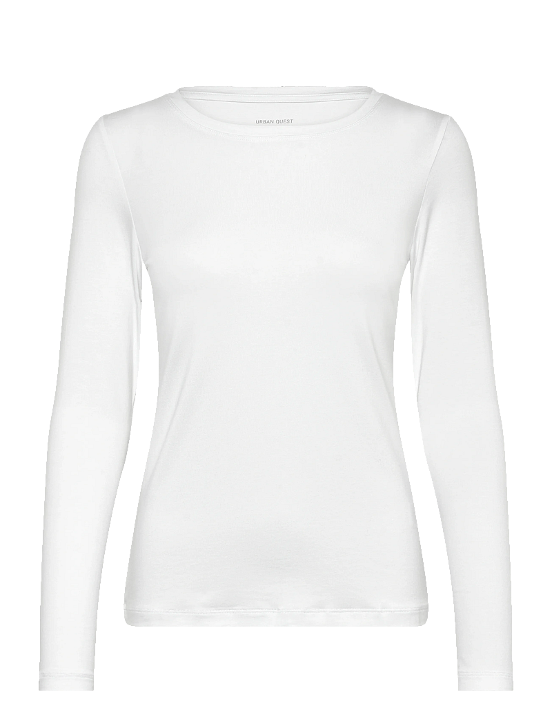 URBAN QUEST - Women Bamboo L/S T-shirt Slim Fit - pikkade varrukatega alussärgid - white - 1