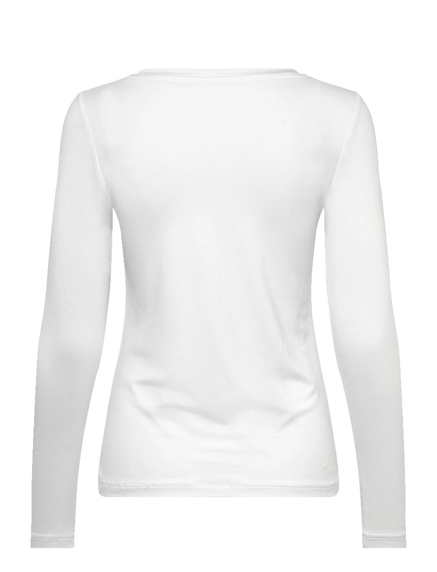 URBAN QUEST - Women Bamboo L/S T-shirt Slim Fit - langærmede toppe - white - 2