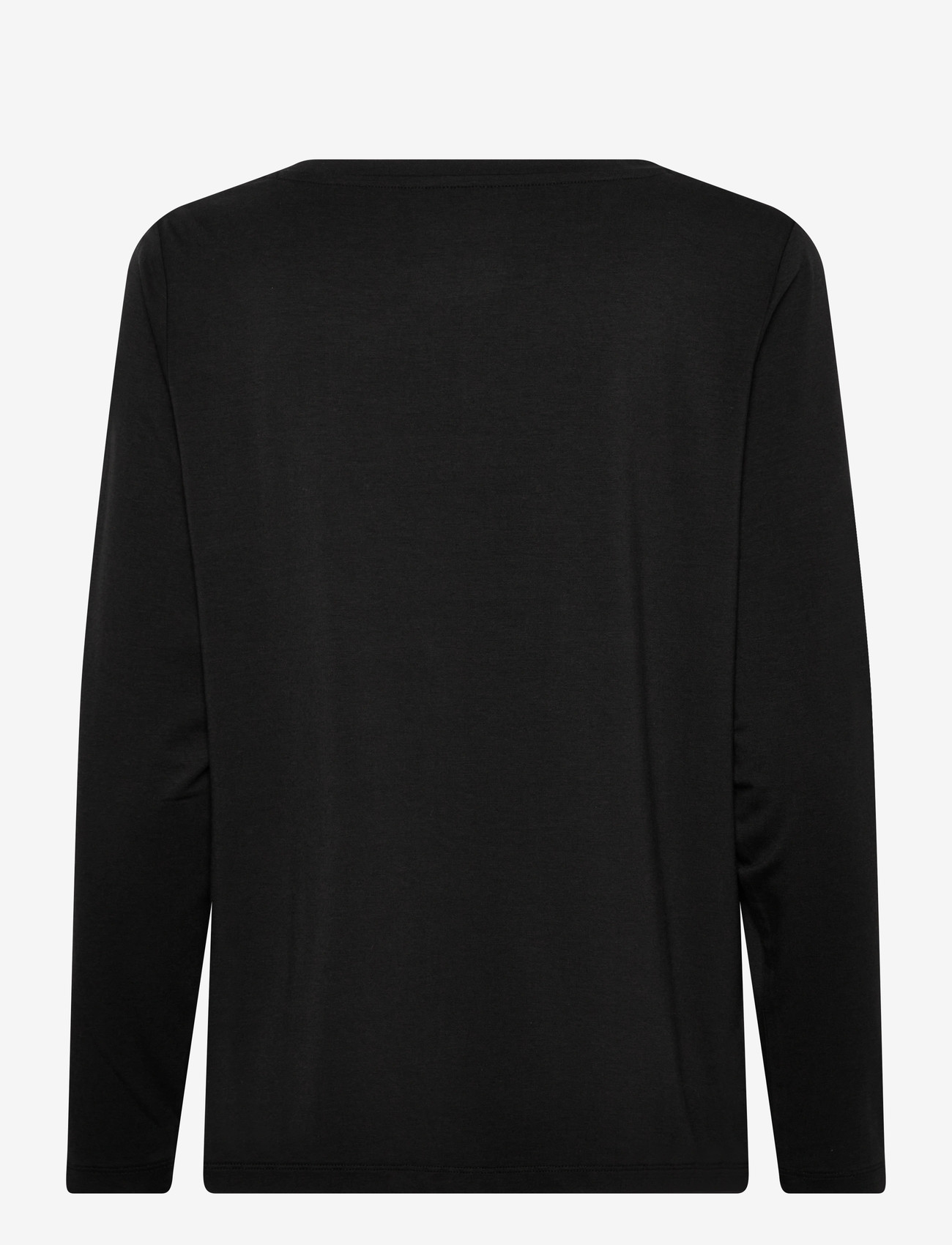 URBAN QUEST - Women Bamboo L/S T-shirt Loose Fit - langærmede toppe - black - 1