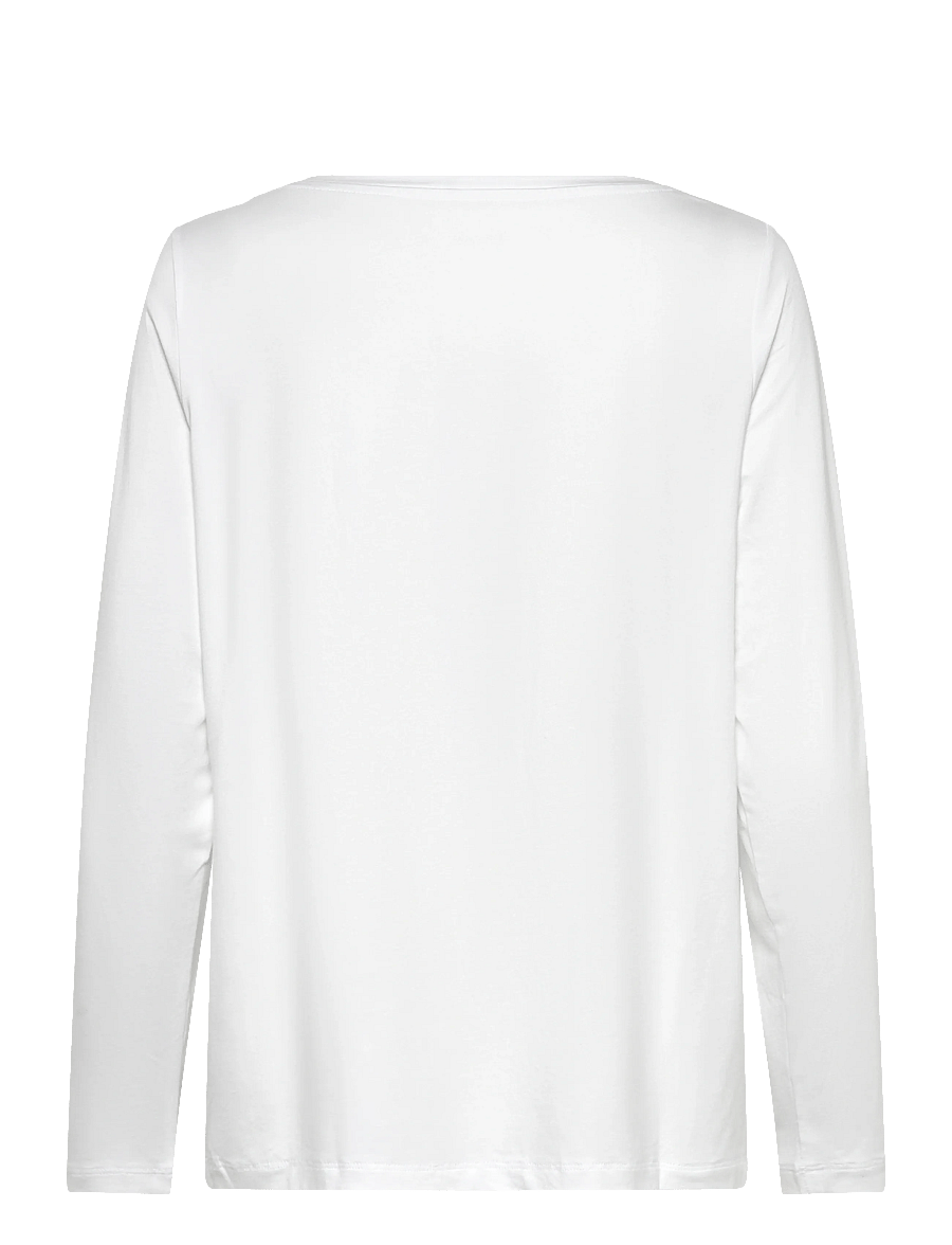 URBAN QUEST - Women Bamboo L/S T-shirt Loose Fit - langärmlige tops - white - 2