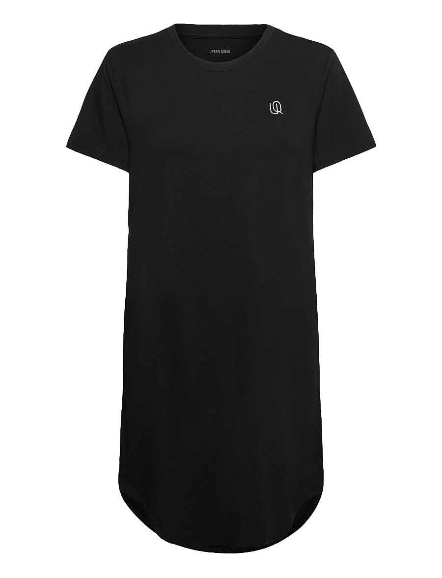URBAN QUEST - Women Bamboo S/S Night Dress - chemises de nuit - black - 1