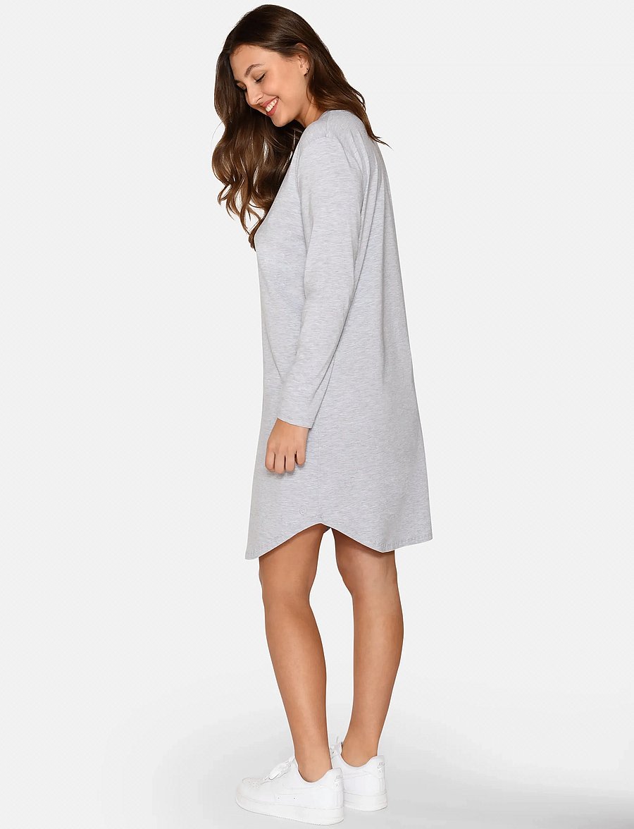 URBAN QUEST - Women Bamboo longsleeved Night Dress - nachthemden - grey - 3