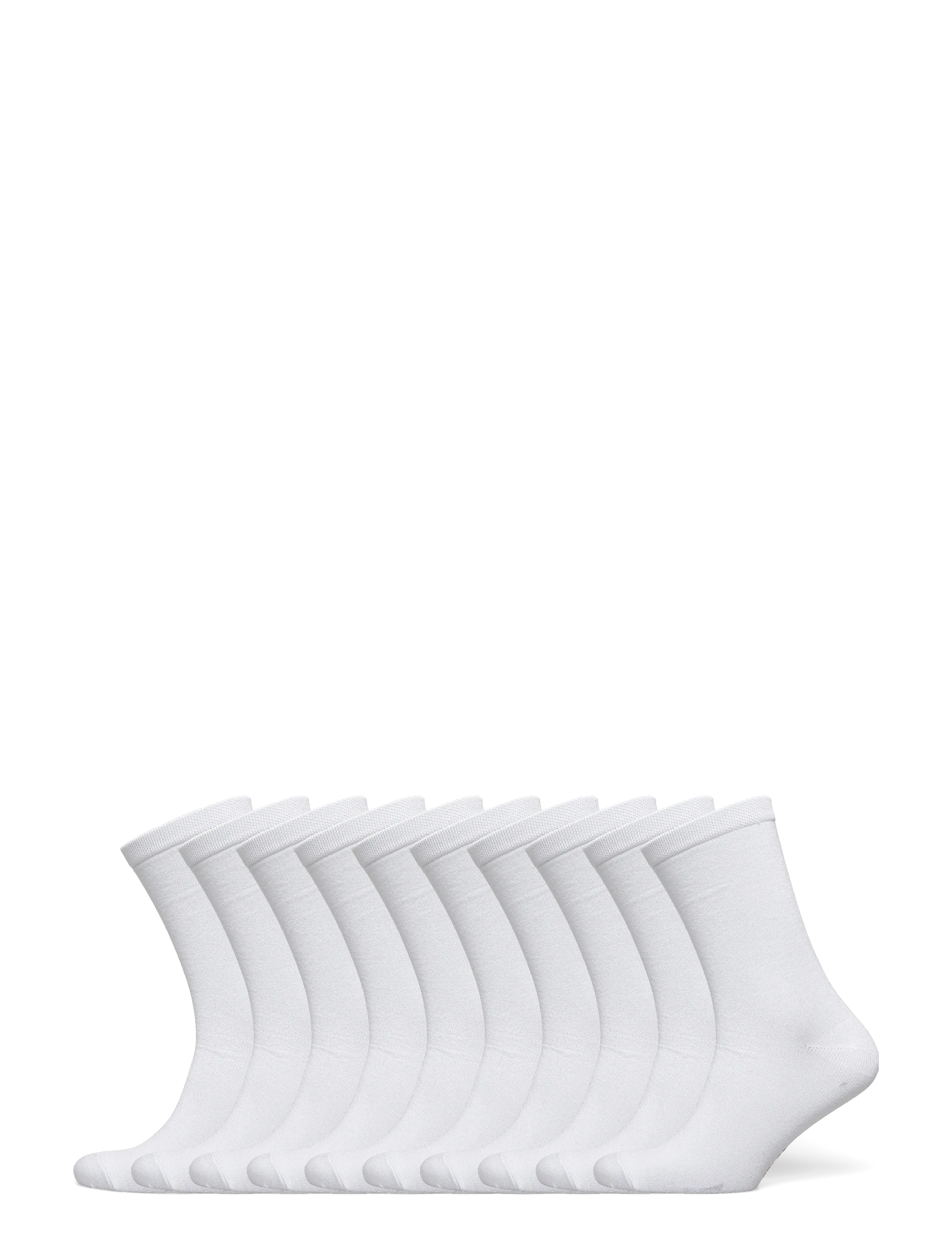 URBAN QUEST 10-Pack Damen Bamboo Basic Socken Weiß - 36-40 - Damen