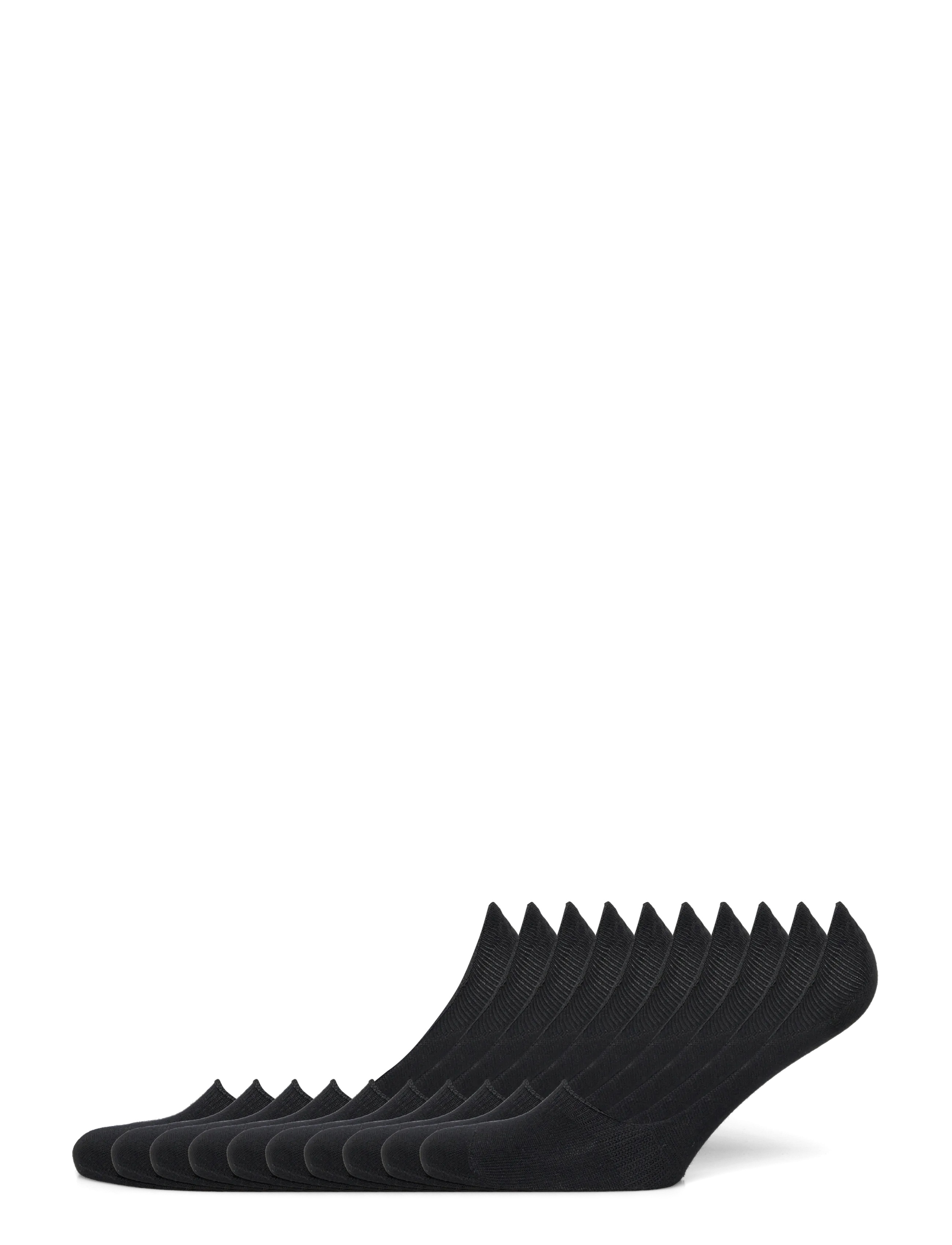 URBAN QUEST 10-Pack Women Bamboo No Show Socks - Underkläder - BLACK / black