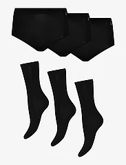 URBAN QUEST - 3-Pack Women Bamboo Maxi Brief  + 3 -Pack Basic Socks - vanlige sokker - black - 0