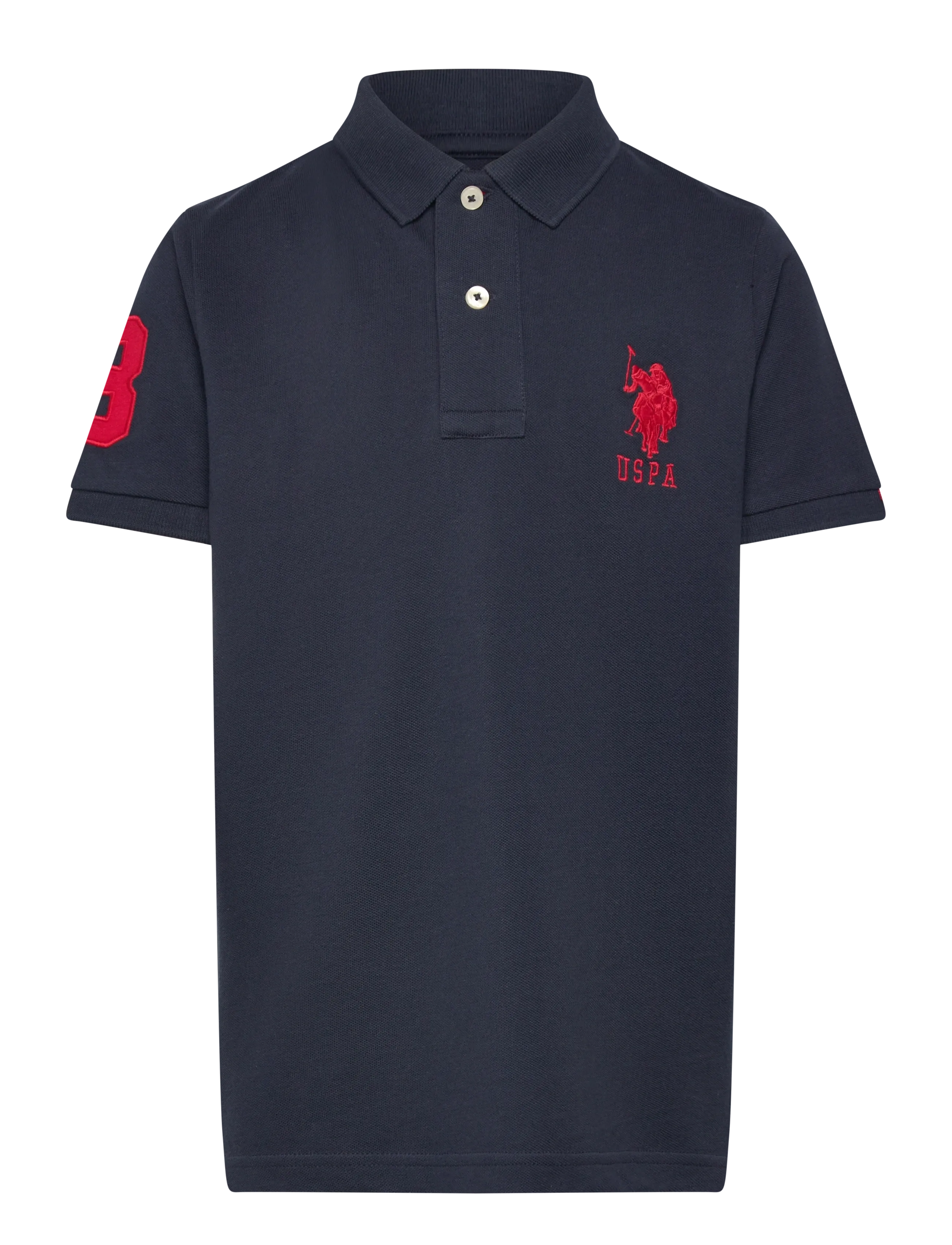 U.S. POLO ASSN. Player 3 Pique Polo Navy - 128 - Kinder